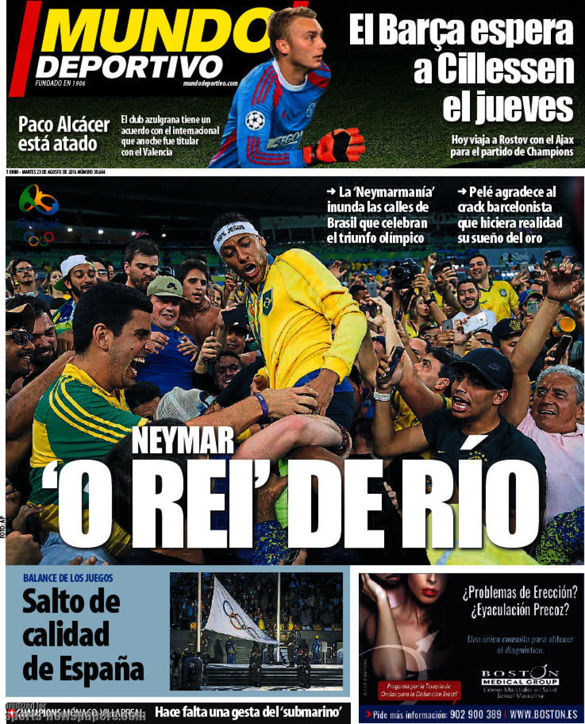 Ce scriu azi ziarele de sport din lume (23 august 2016)