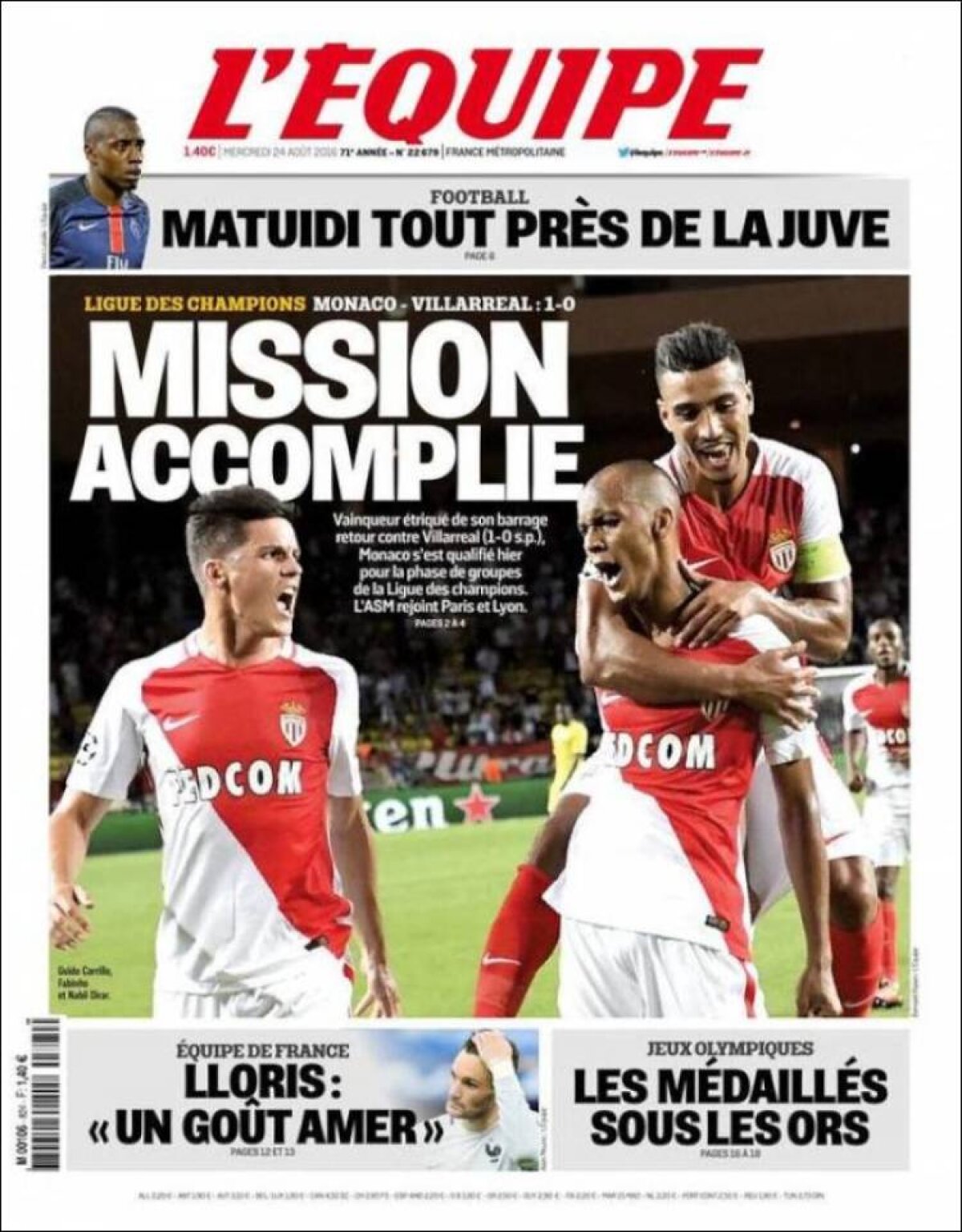 Ce scriu azi ziarele de sport din lume (24 august 2016)