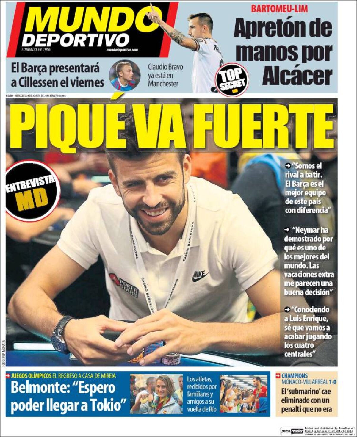 Ce scriu azi ziarele de sport din lume (24 august 2016)