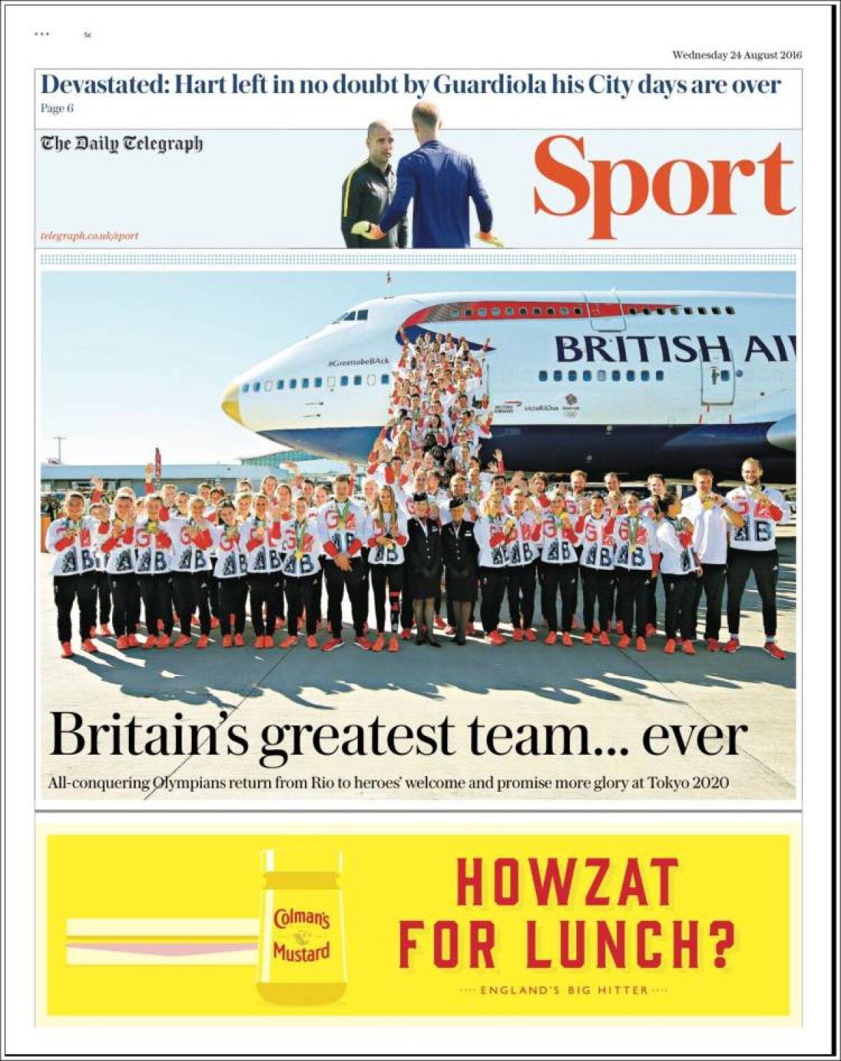 Ce scriu azi ziarele de sport din lume (24 august 2016)