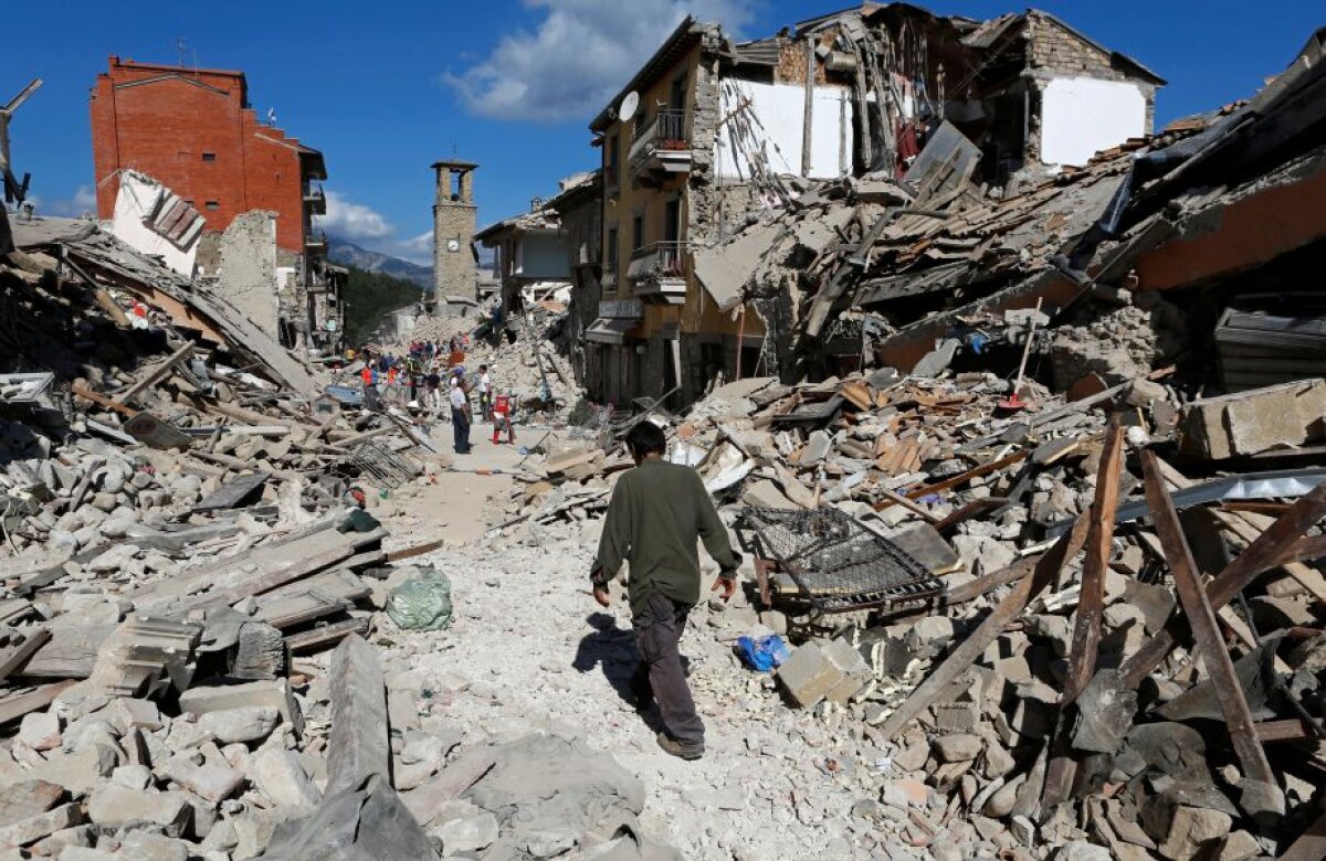Inima Italiei rasă de pe hartă » Trei comune din centrul Peninsulei au fost devastate de un cutremur de 6,0 grade
