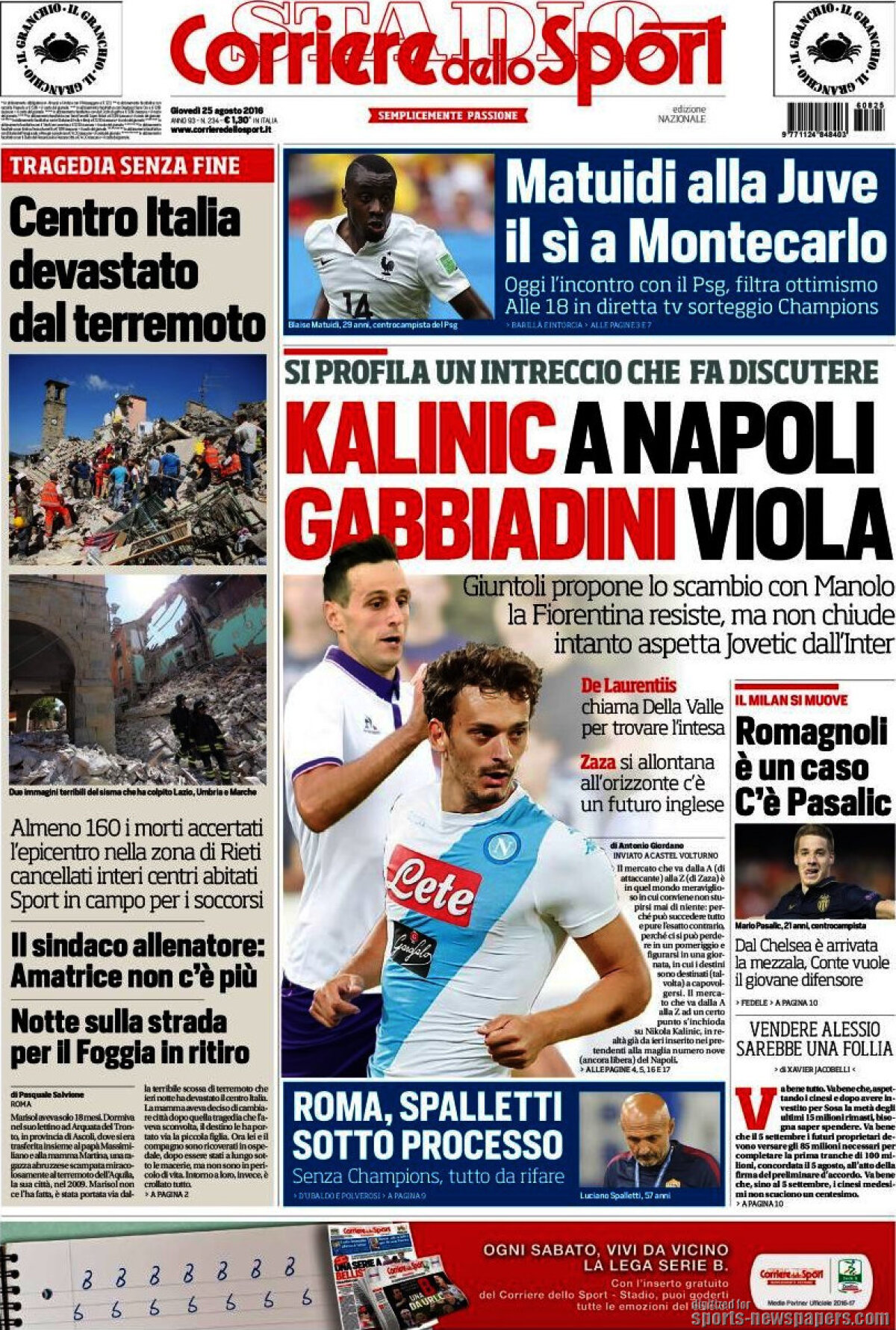 Ce scriu azi ziarele de sport din lume (25 august 2016)