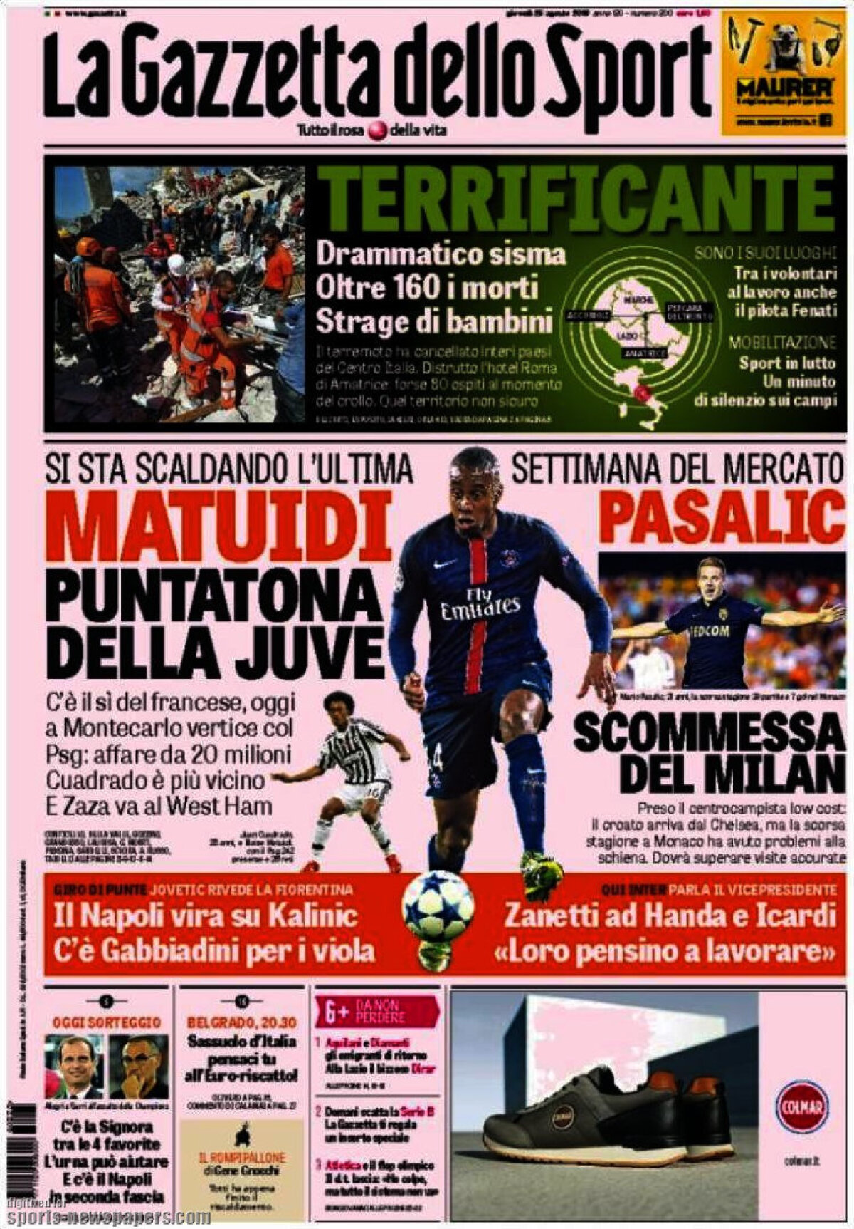 Ce scriu azi ziarele de sport din lume (25 august 2016)