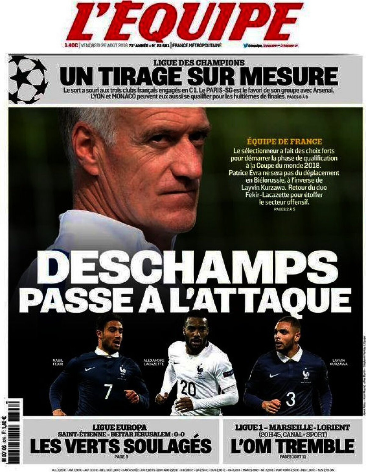 Ce scriu azi ziarele de sport din lume (26 august 2016)