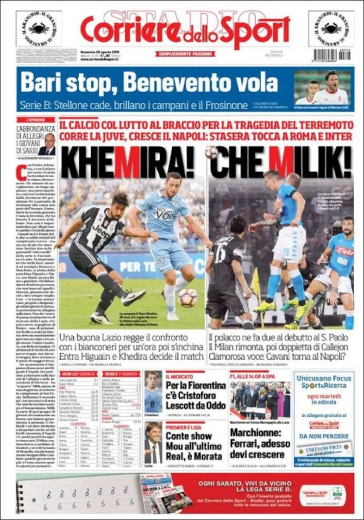 Ce scriu azi ziarele de sport din lume (28 august 2016)