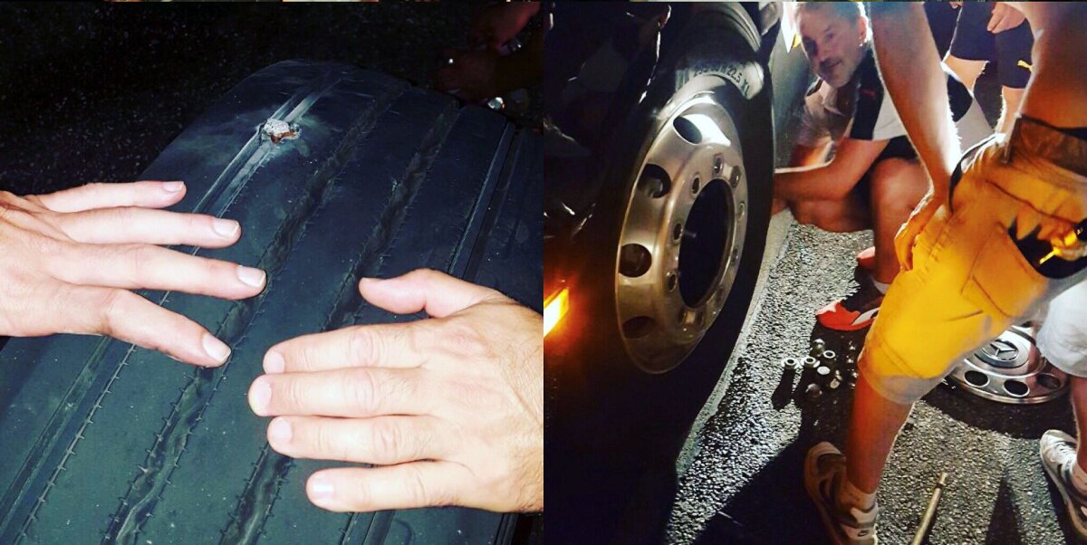 Maxim schimbă roata » Mijlocașul Stuttgartului i-a sărit în ajutor șoferului care conducea autocarul echipei