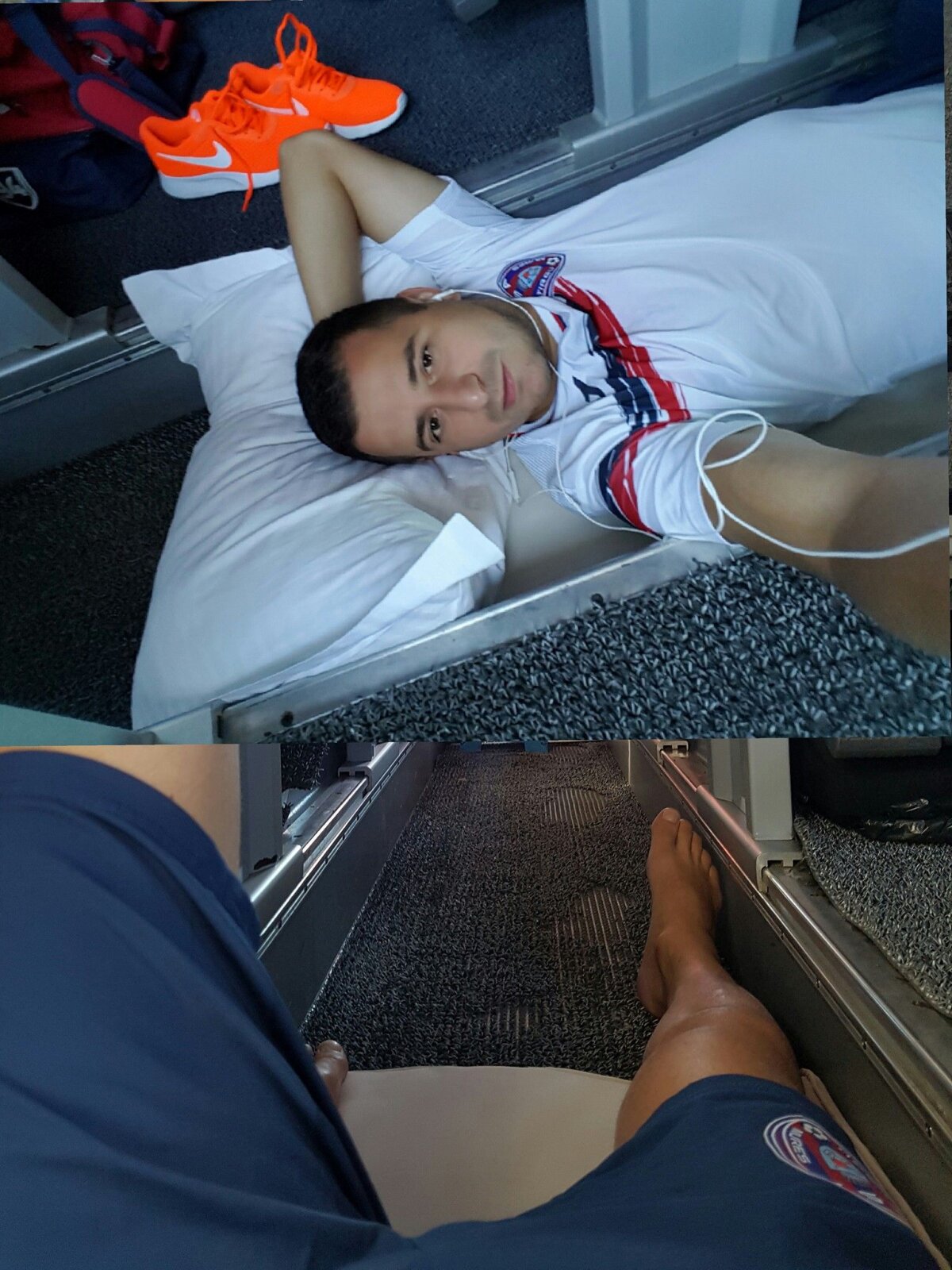 Spre Botoșani la "first class" » Deplasare infernală pentru ASA: Zicu a dormit pe culoarul autocarului 