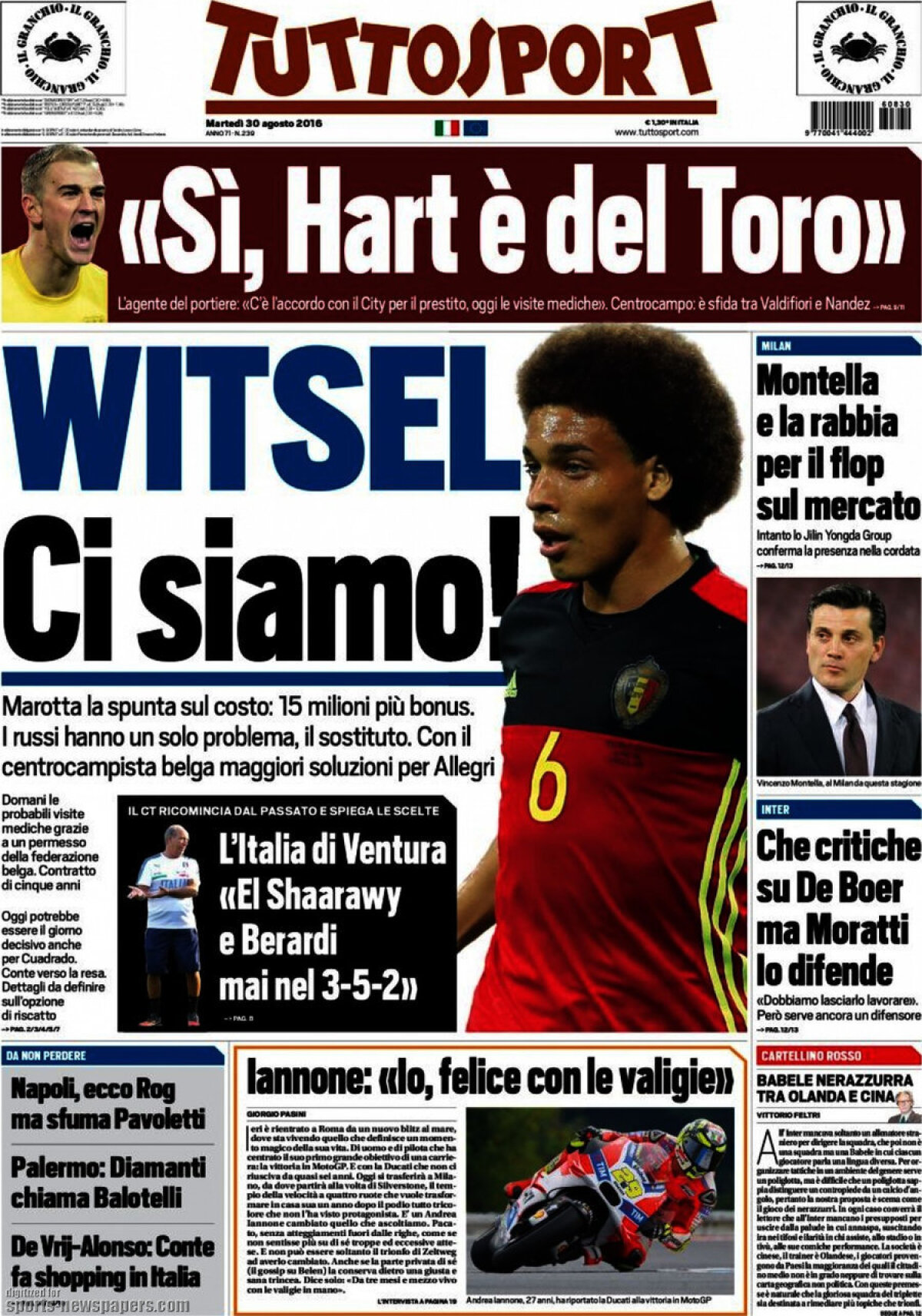 Ce scriu azi ziarele de sport din lume (30 august 2016)