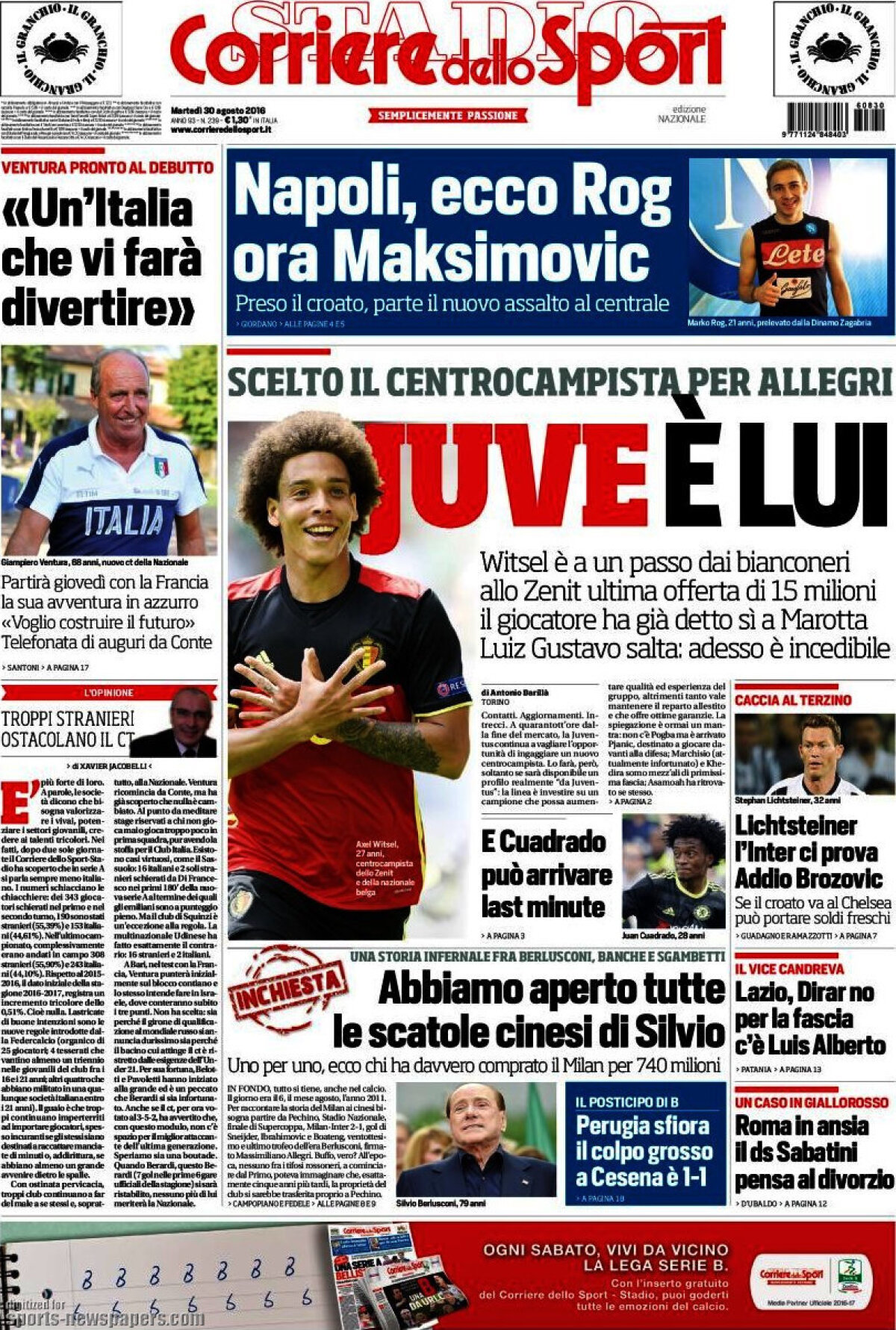 Ce scriu azi ziarele de sport din lume (30 august 2016)