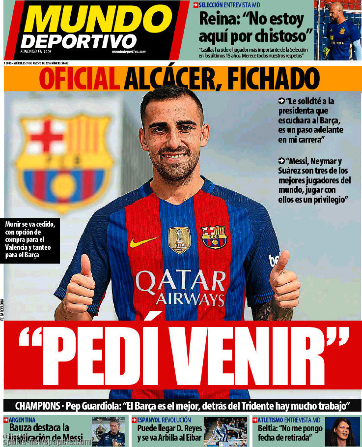 Ce scriu azi ziarele de sport din lume (31 august 2016)