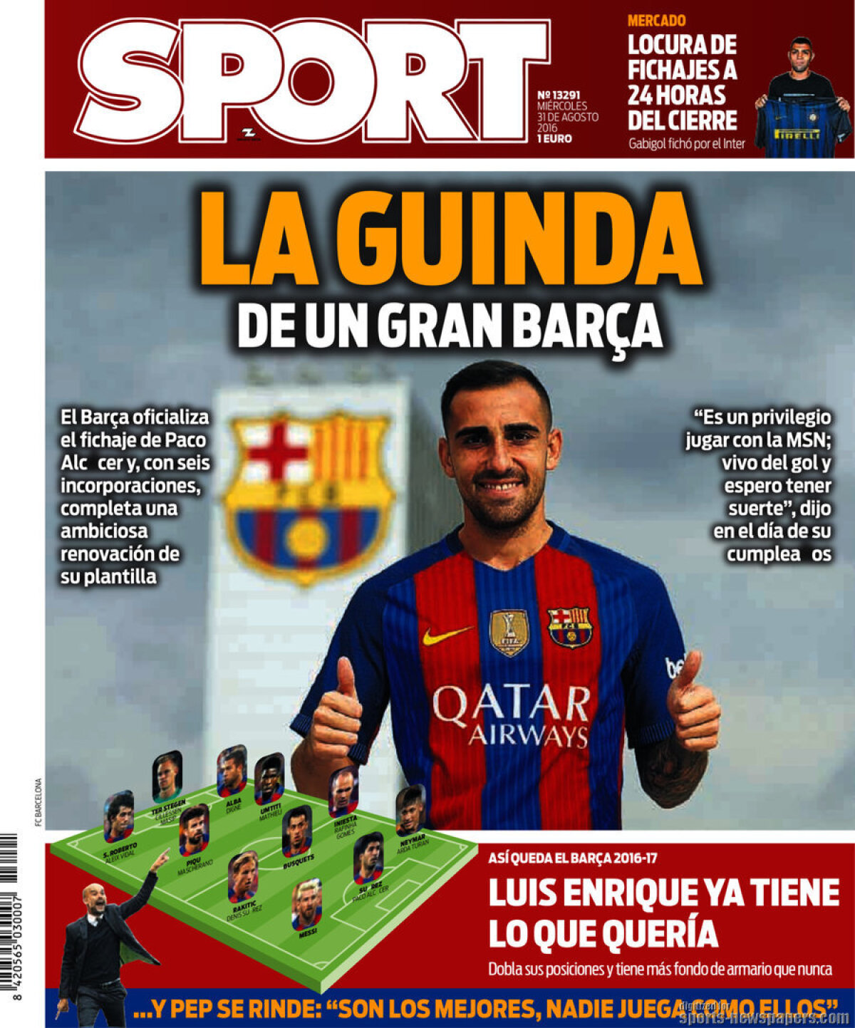 Ce scriu azi ziarele de sport din lume (31 august 2016)