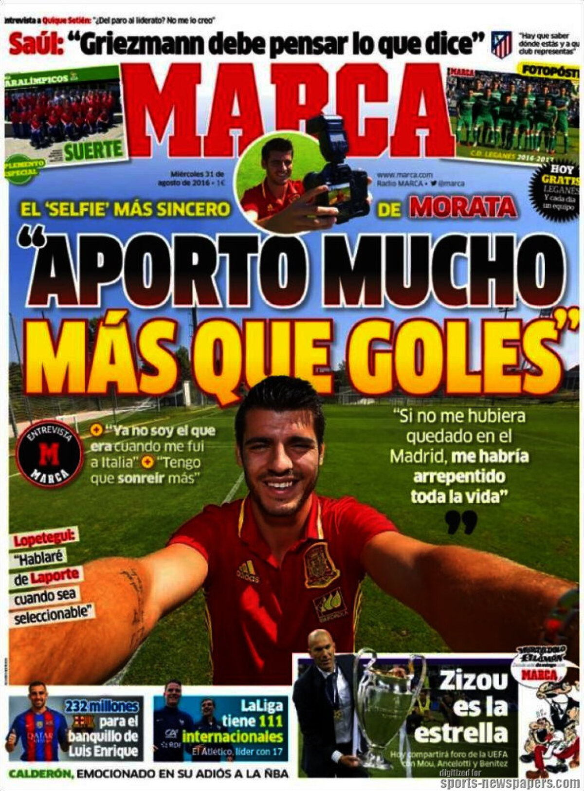 Ce scriu azi ziarele de sport din lume (31 august 2016)