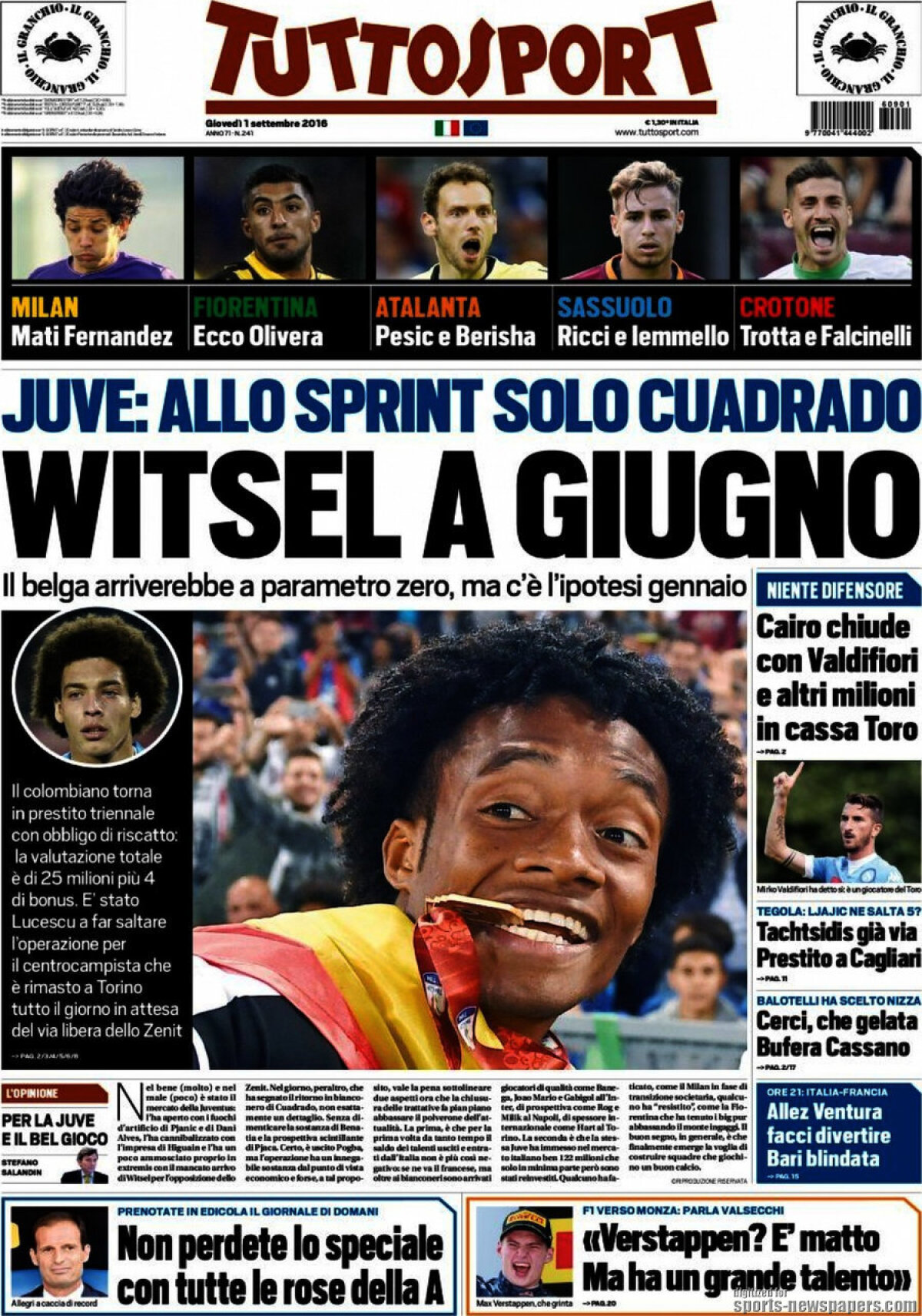 Ce scriu azi ziarele de sport din lume (1 septembrie 2016)