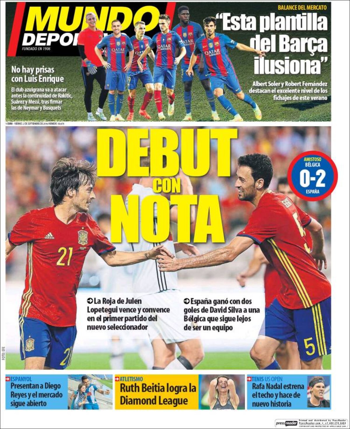 Ce scriu azi ziarele de sport din lume (2 septembrie 2016)