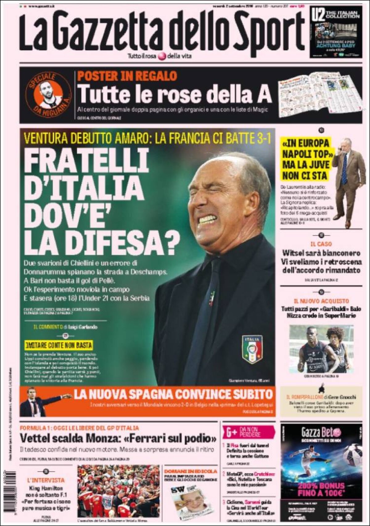 Ce scriu azi ziarele de sport din lume (2 septembrie 2016)