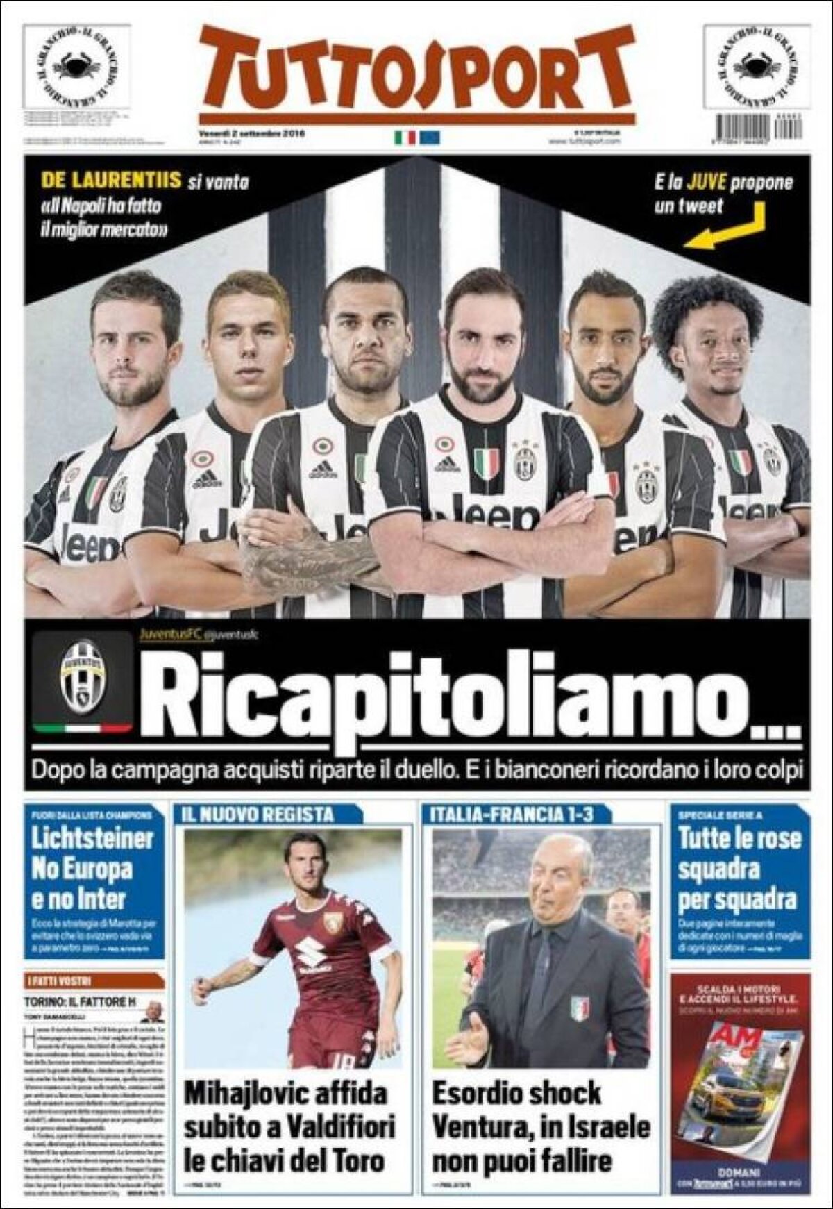 Ce scriu azi ziarele de sport din lume (2 septembrie 2016)