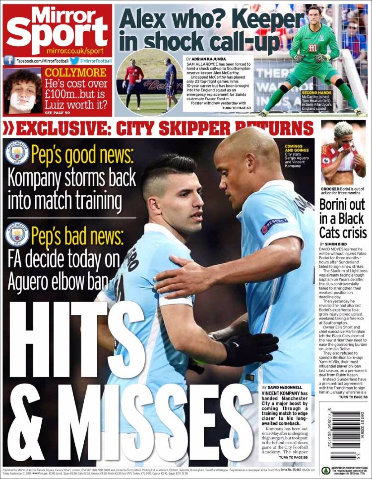 Ce scriu azi ziarele de sport din lume (2 septembrie 2016)