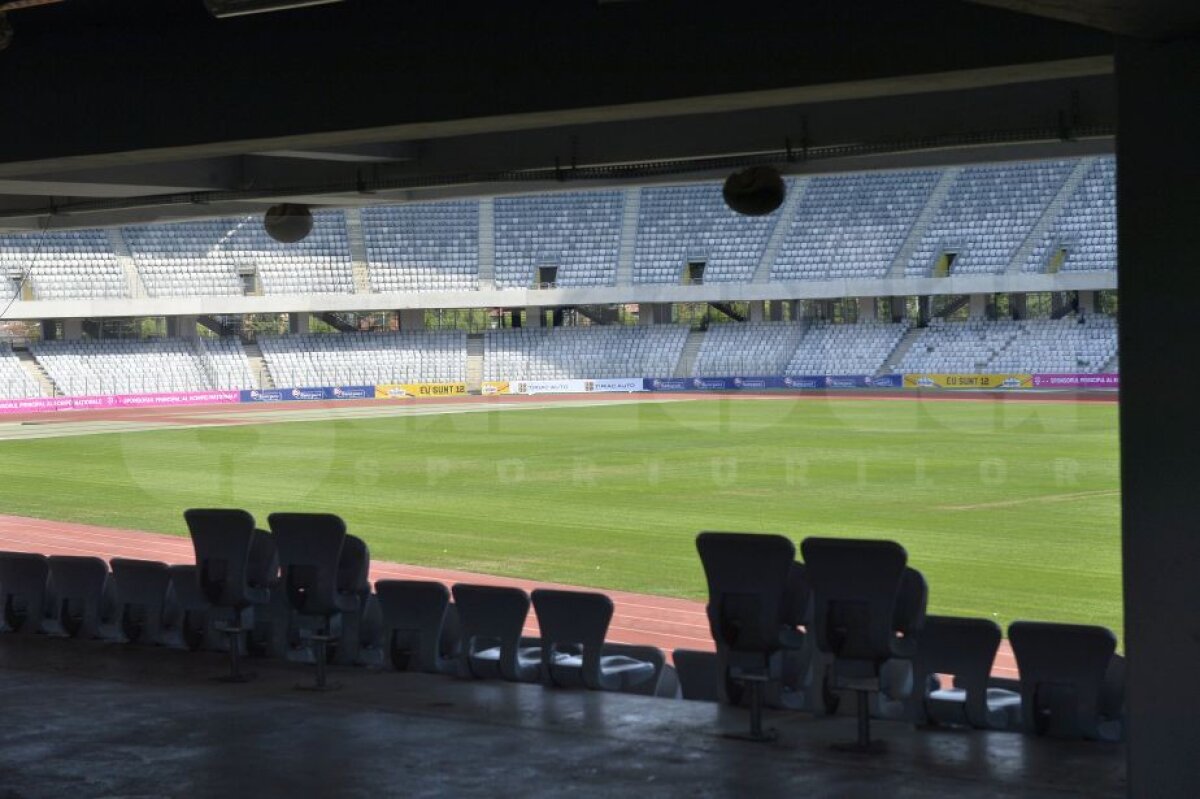 GALERIE FOTO Încă sunt bucăți de teren fără iarbă pe Cluj Arena! Observatorul UEFA a luat o decizie INCREDIBILĂ și cu Național Arena!