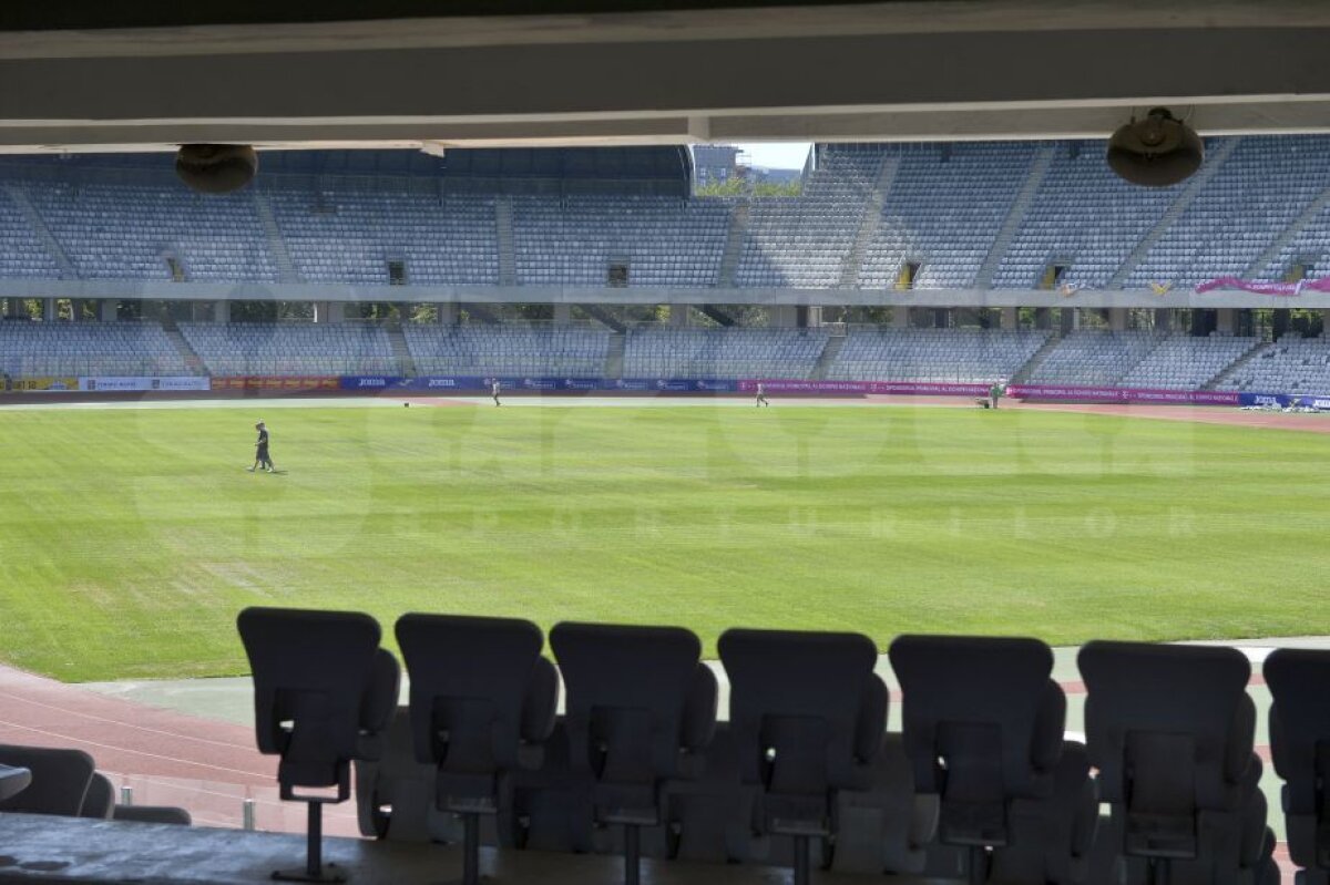 GALERIE FOTO Încă sunt bucăți de teren fără iarbă pe Cluj Arena! Observatorul UEFA a luat o decizie INCREDIBILĂ și cu Național Arena!