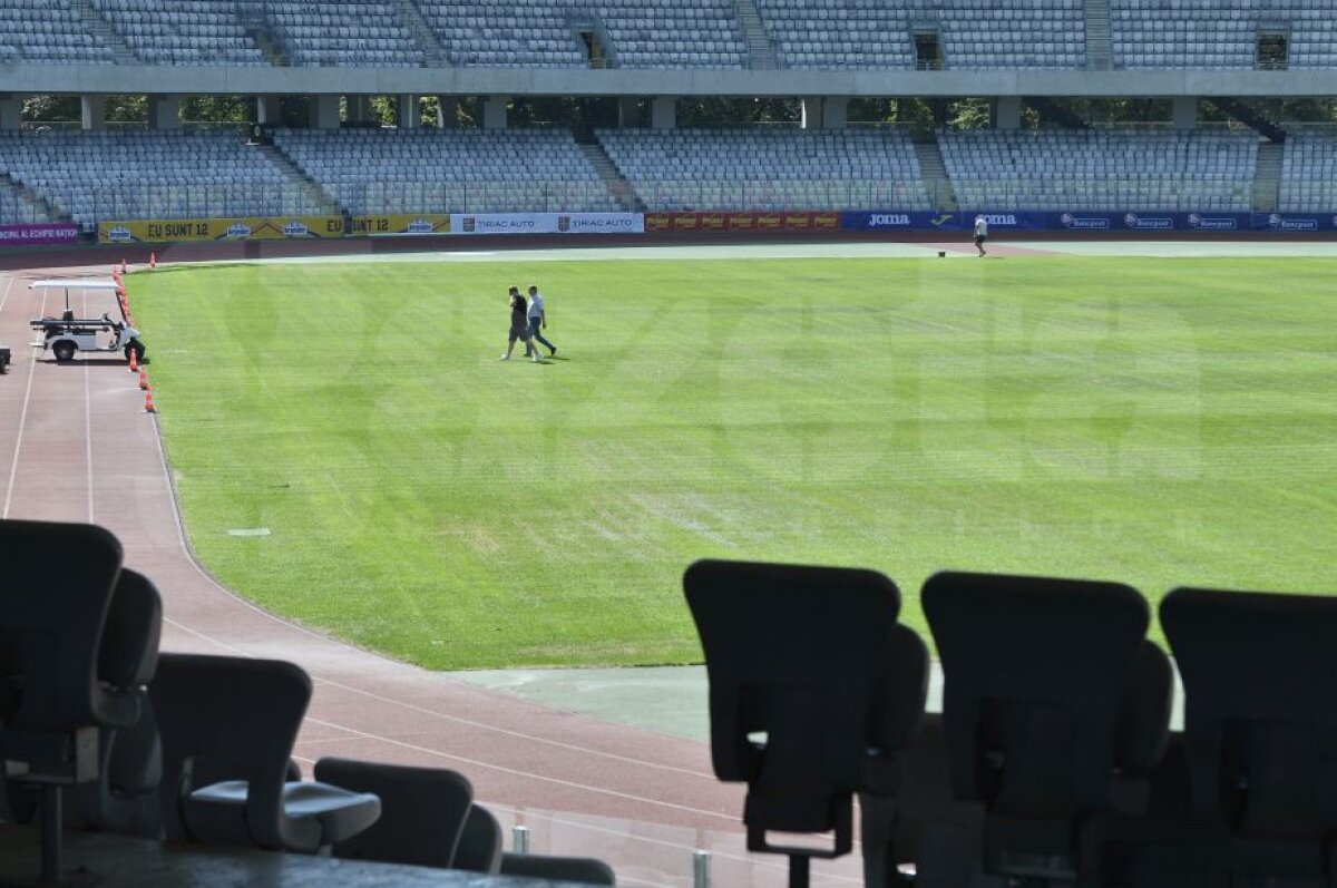 GALERIE FOTO Încă sunt bucăți de teren fără iarbă pe Cluj Arena! Observatorul UEFA a luat o decizie INCREDIBILĂ și cu Național Arena!