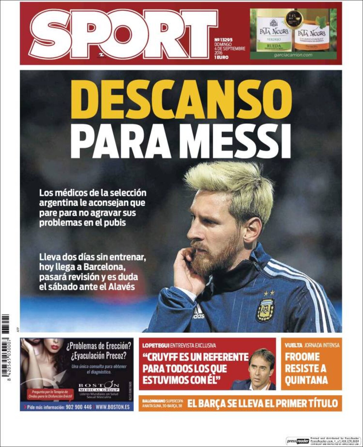 Ce scriu azi ziarele de sport din lume (4 septembrie 2016)