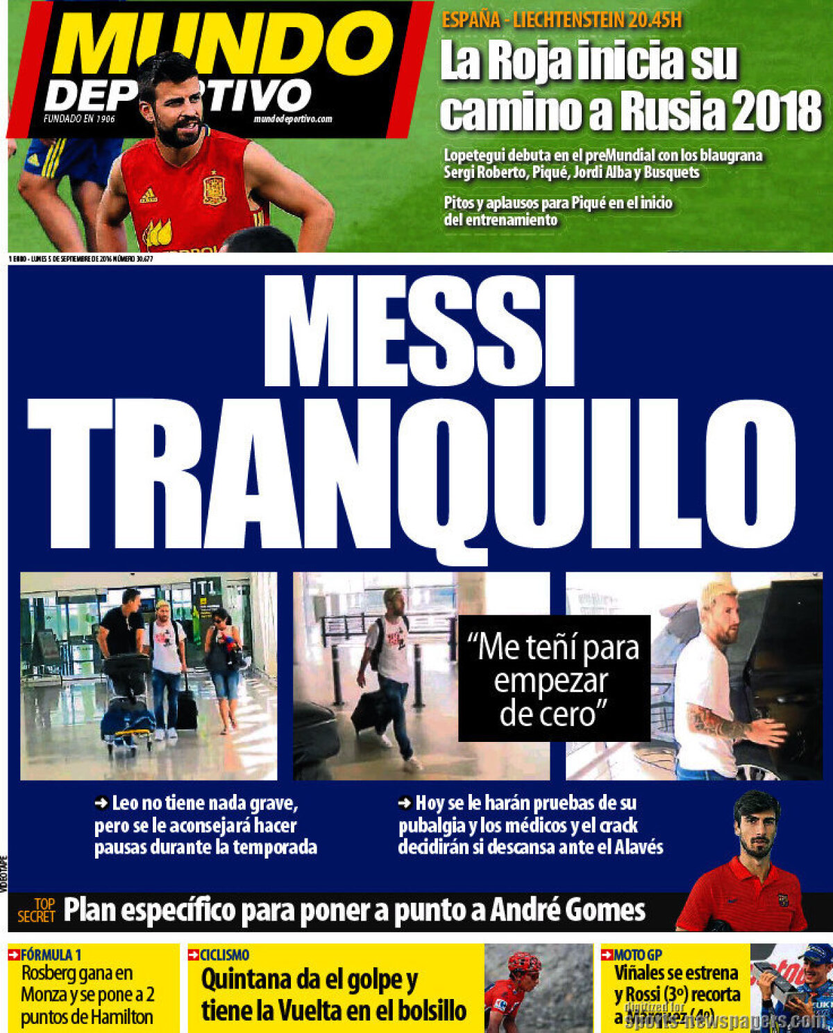 Ce scriu azi ziarele de sport din lume (5 septembrie 2016)