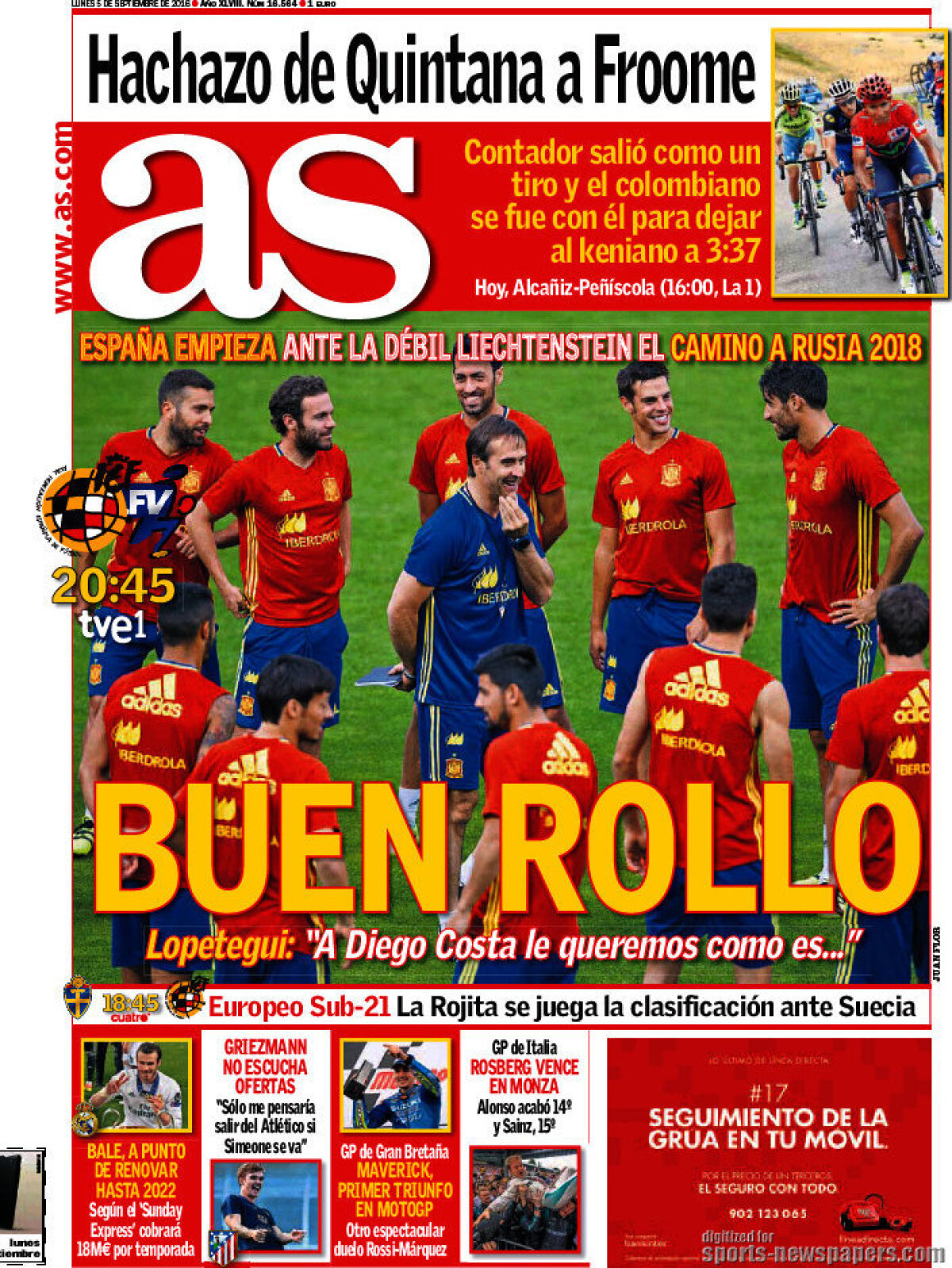 Ce scriu azi ziarele de sport din lume (5 septembrie 2016)