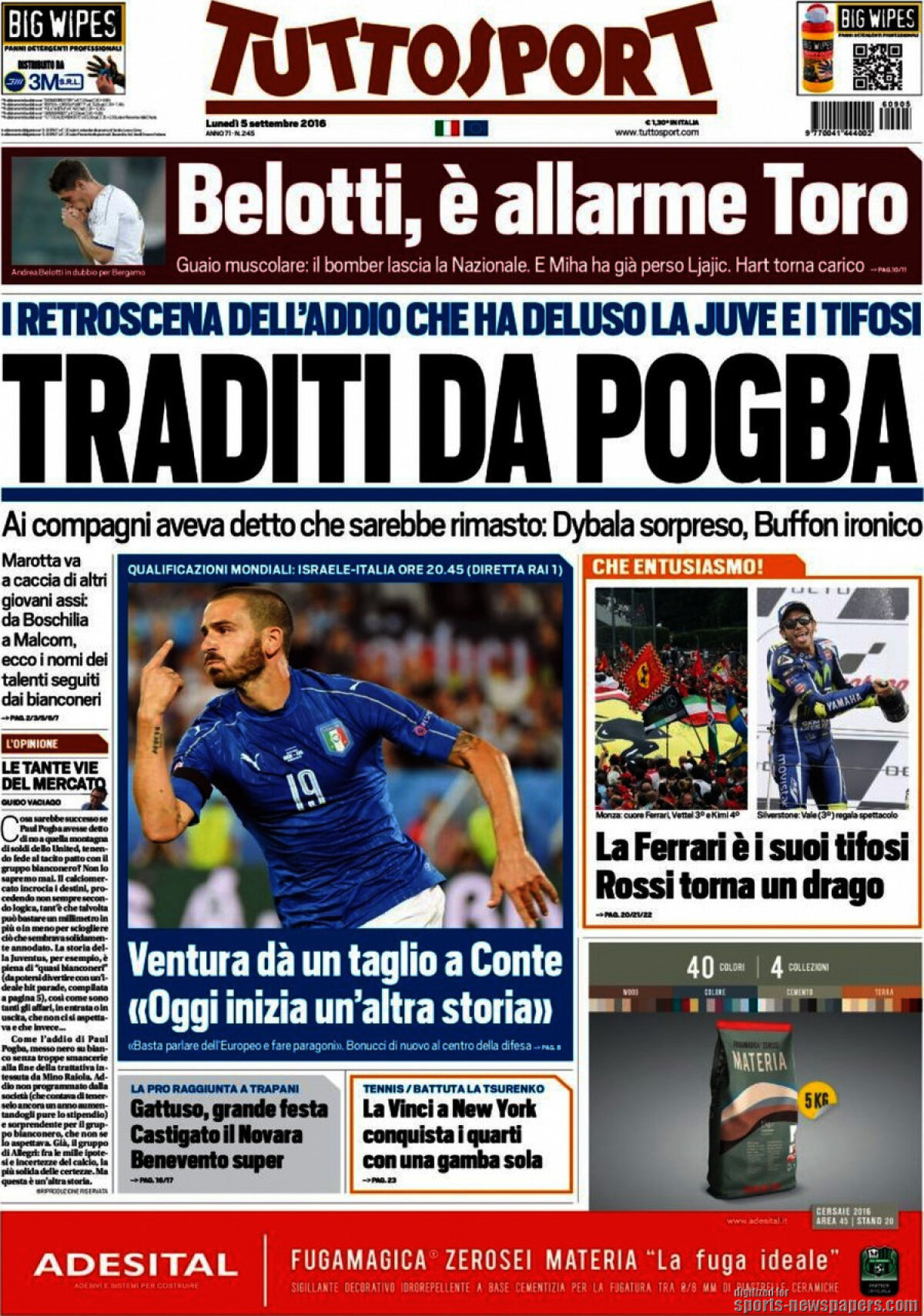 Ce scriu azi ziarele de sport din lume (5 septembrie 2016)