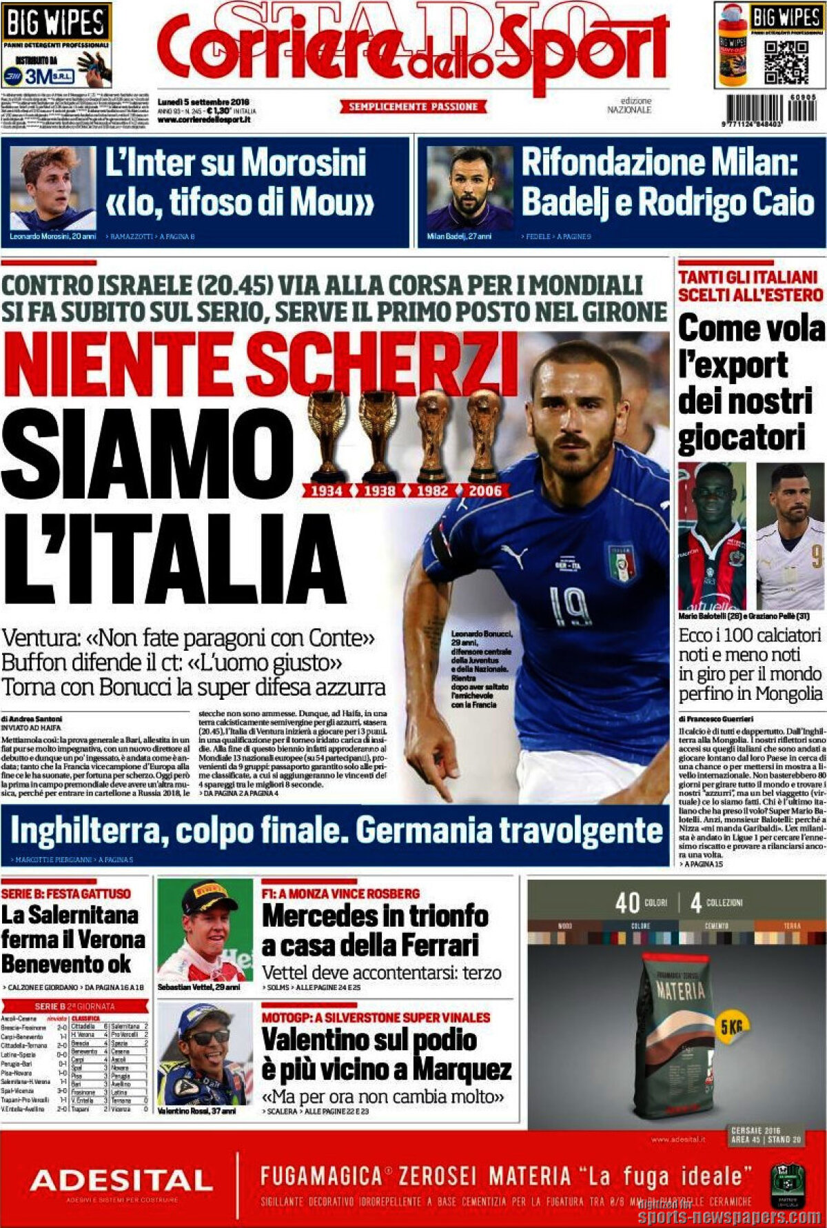 Ce scriu azi ziarele de sport din lume (5 septembrie 2016)