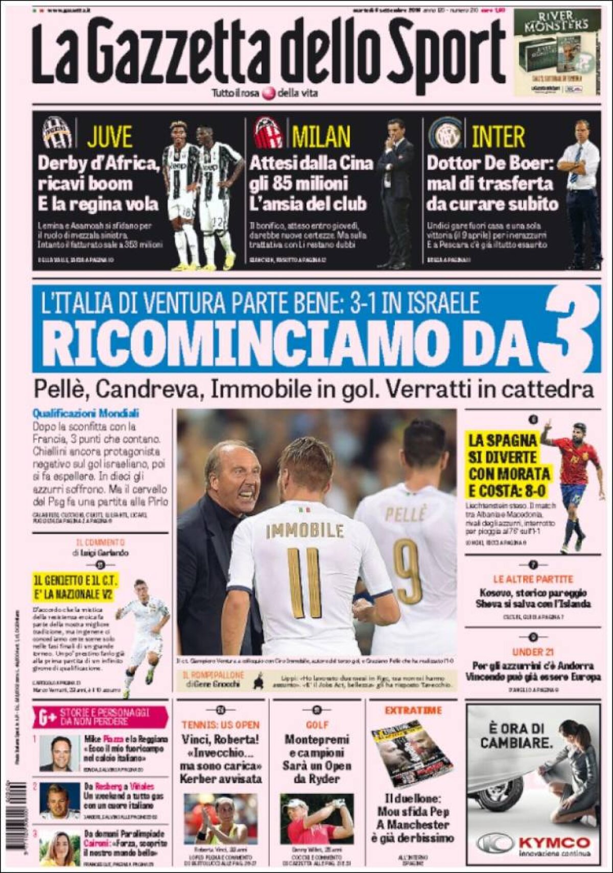 Ce scriu azi ziarele de sport din lume (6 septembrie 2016)