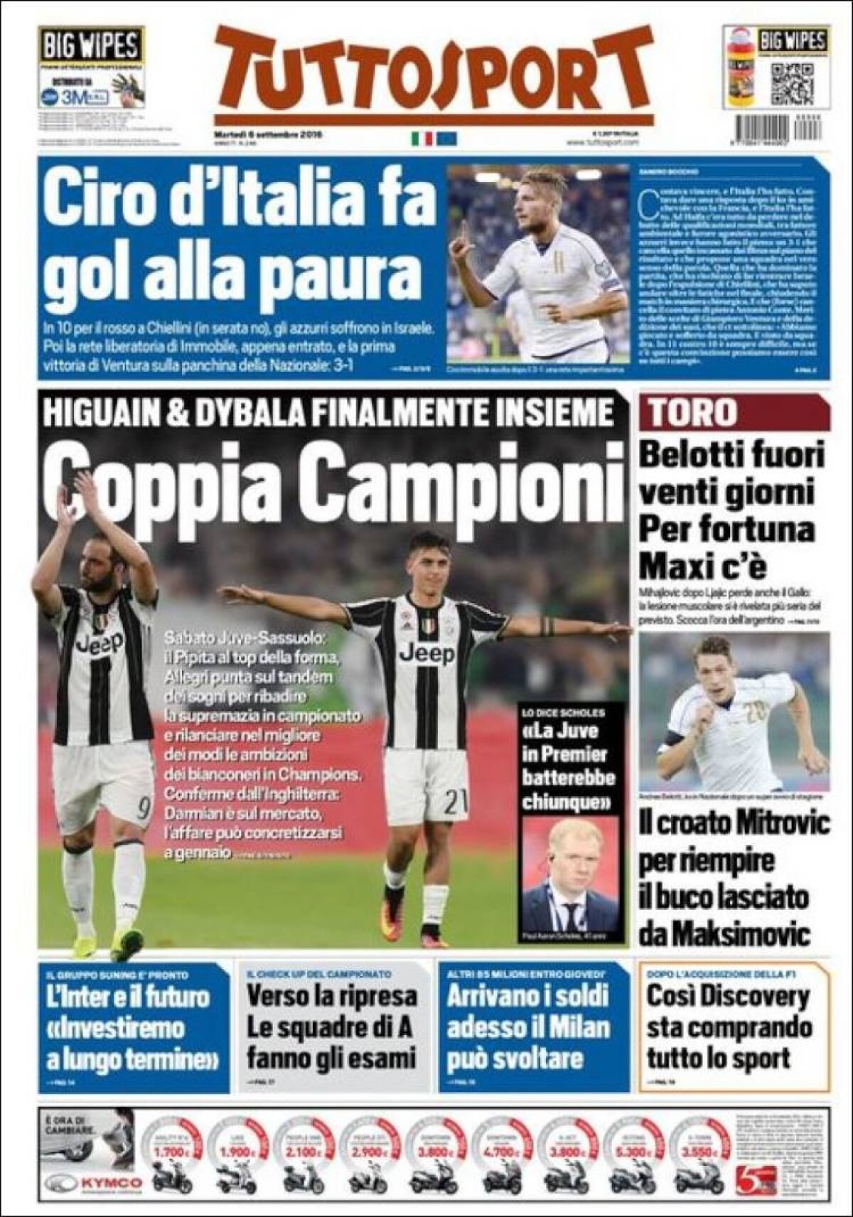 Ce scriu azi ziarele de sport din lume (6 septembrie 2016)