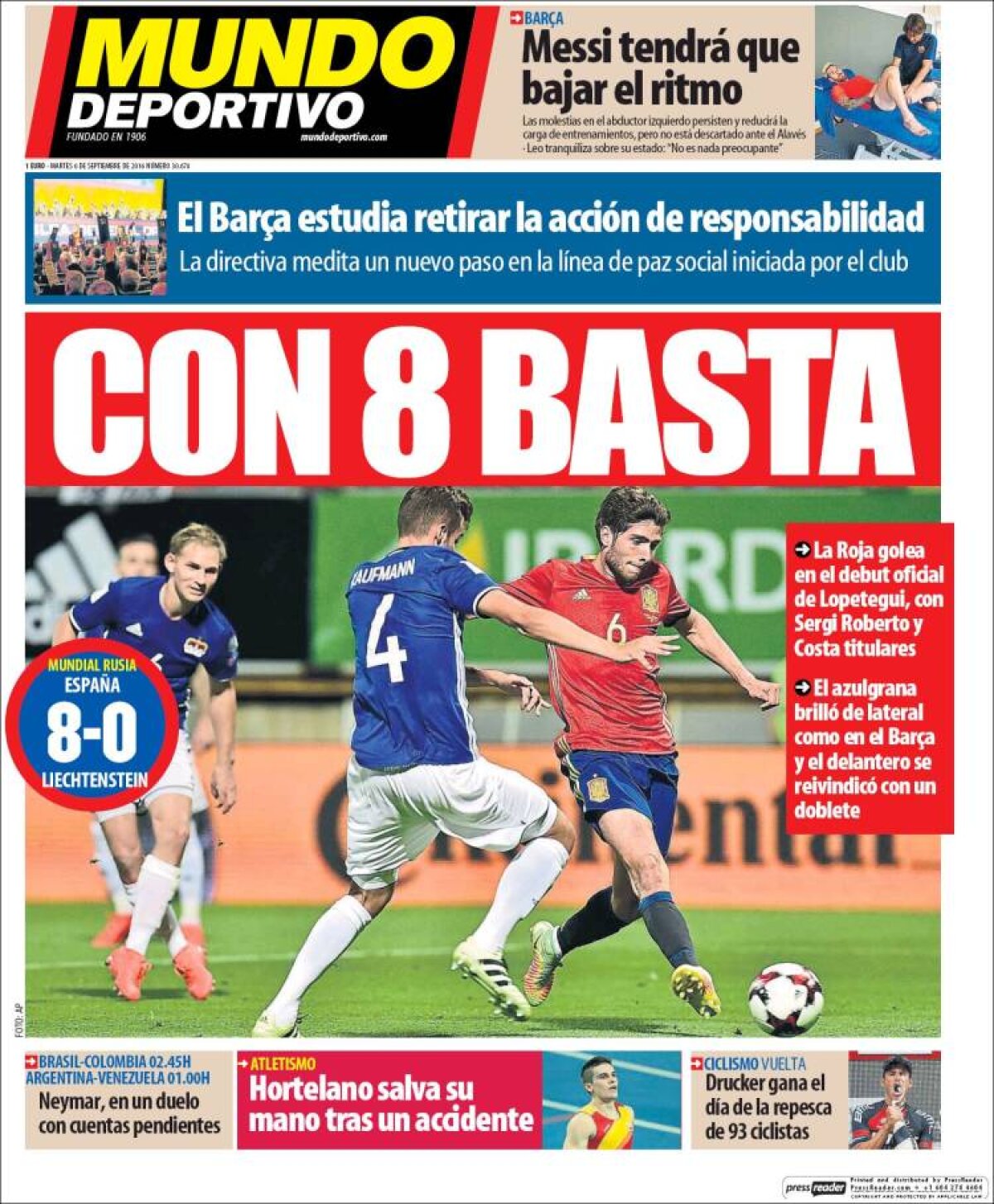 Ce scriu azi ziarele de sport din lume (6 septembrie 2016)