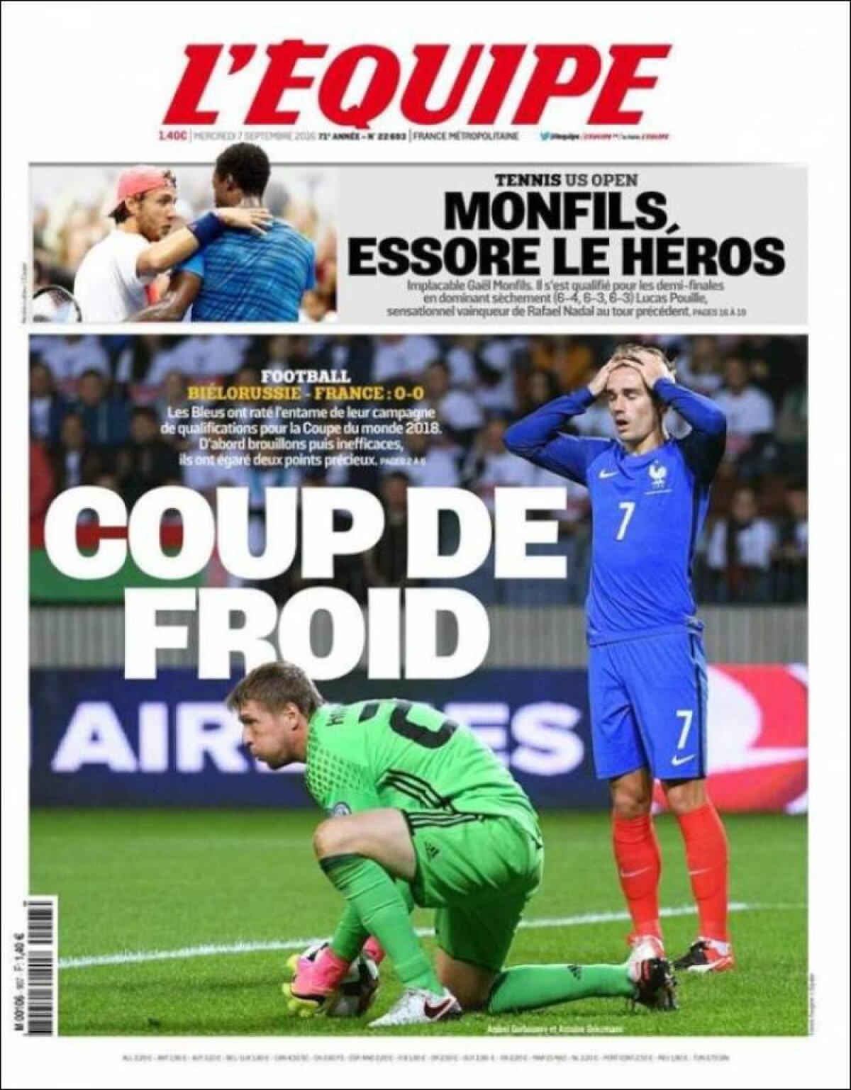 Ce scriu azi ziarele de sport din lume (7 septembrie 2016)