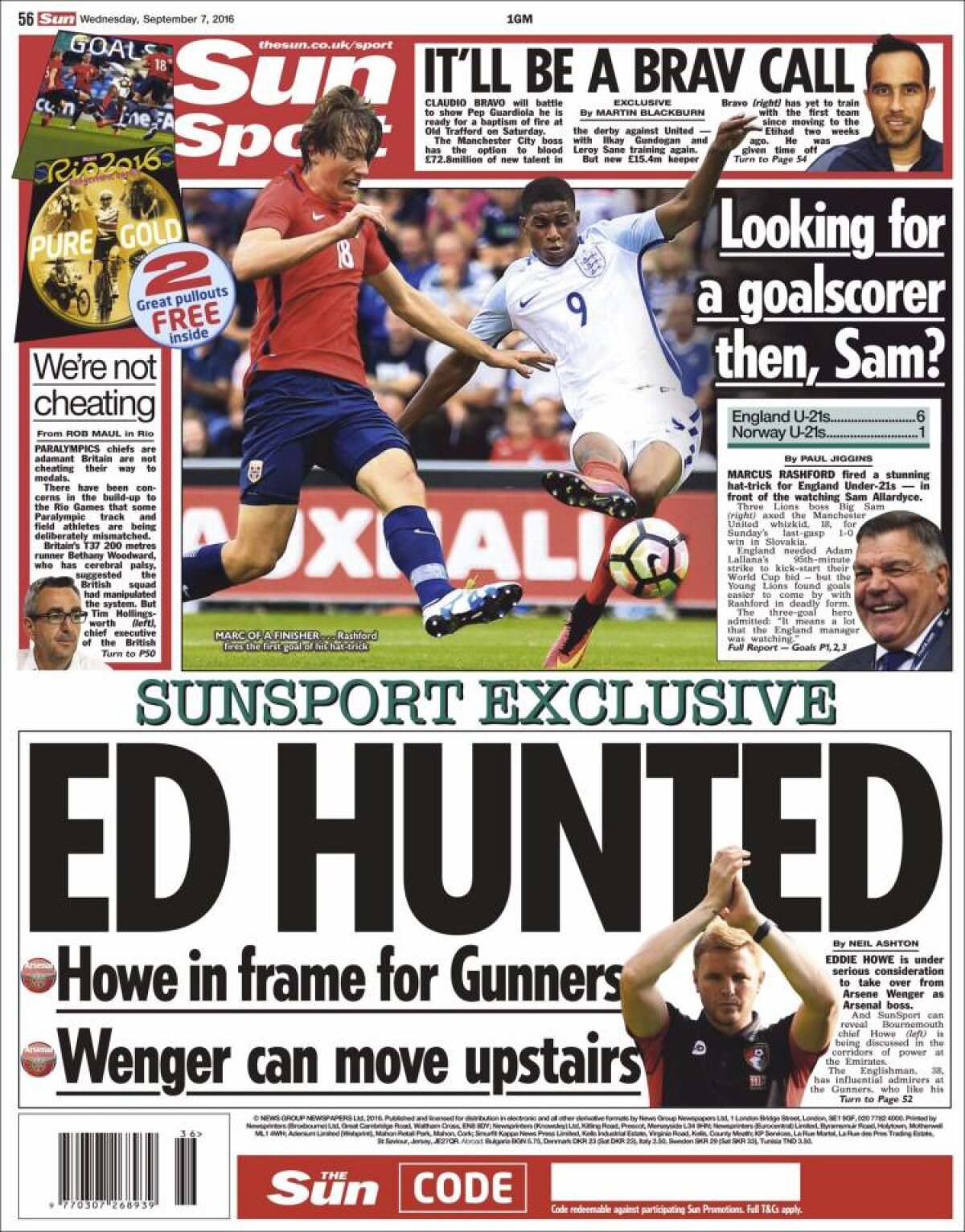 Ce scriu azi ziarele de sport din lume (7 septembrie 2016)