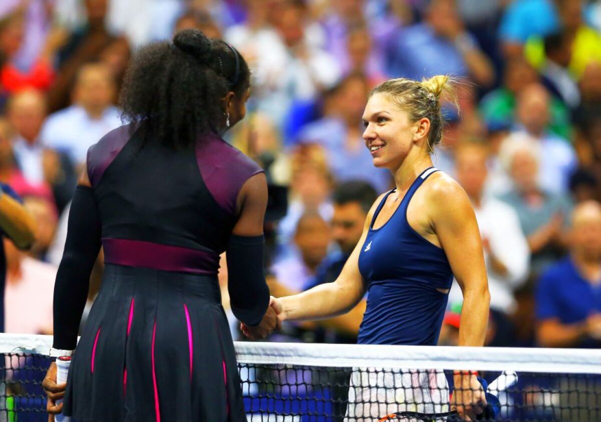 FOTO » Serena a învins-o cu greu pe Halep și merge în semifinale la US Open » Simona a făcut un meci bun, dar serviciul lui Williams a fost fantastic: "A trebuit să schimb jocul"