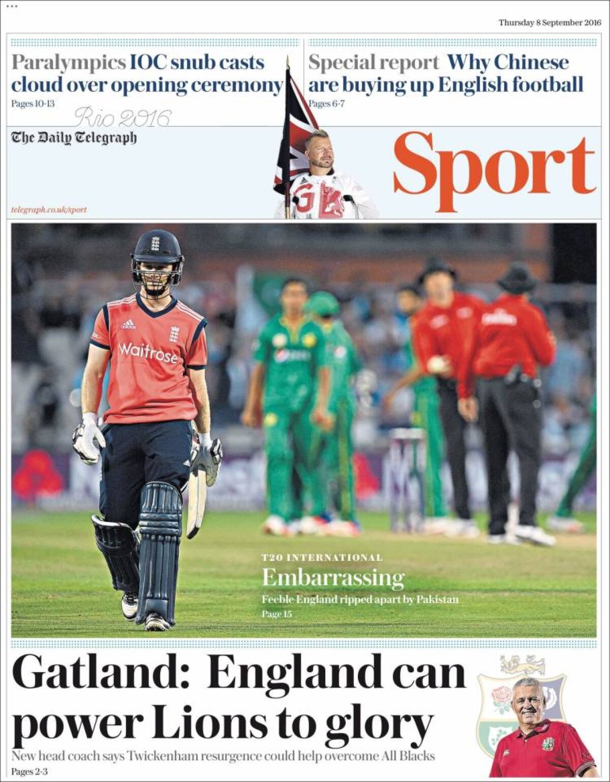 Ce scriu azi ziarele de sport din lume (8 septembrie 2016)