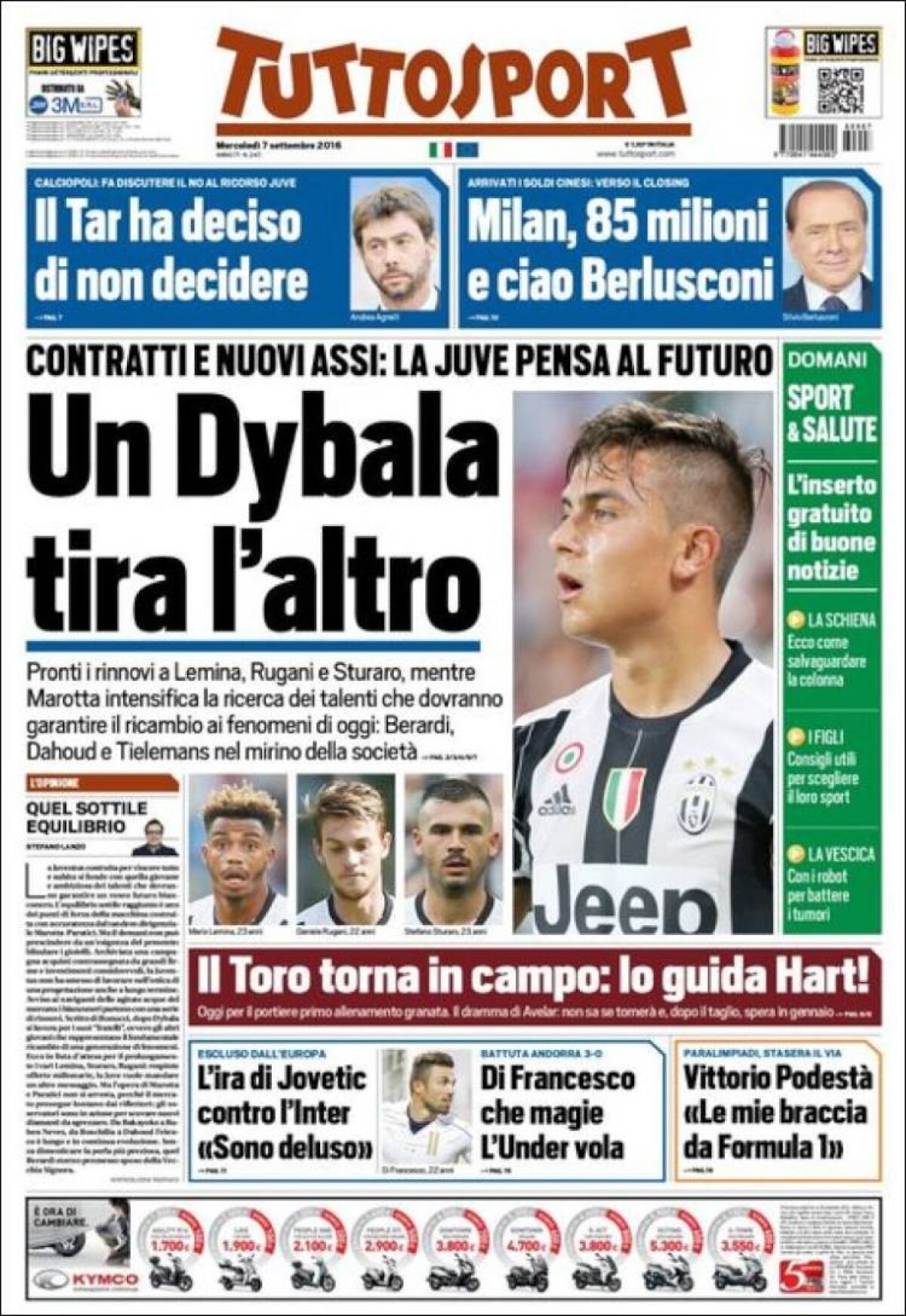 Ce scriu azi ziarele de sport din lume (8 septembrie 2016)