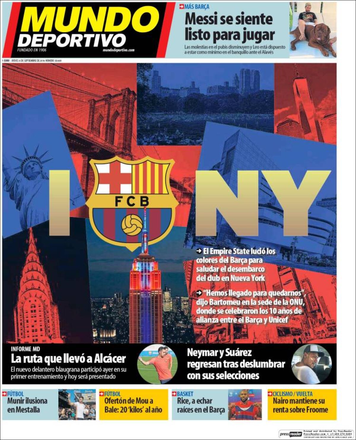 Ce scriu azi ziarele de sport din lume (8 septembrie 2016)