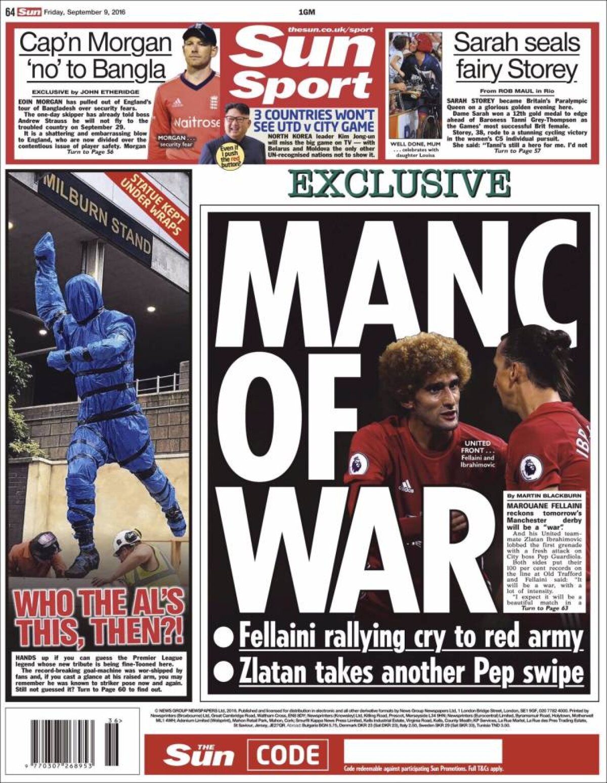 Ce scriu azi ziarele de sport din lume (9 septembrie 2016)