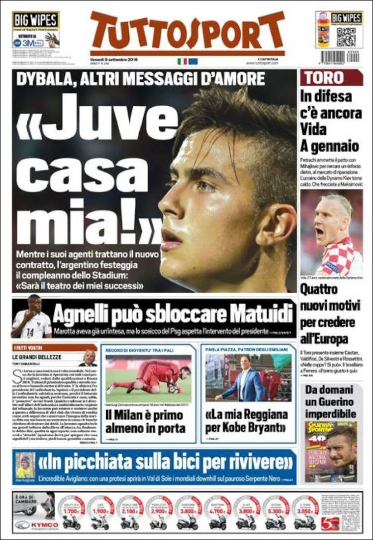 Ce scriu azi ziarele de sport din lume (9 septembrie 2016)