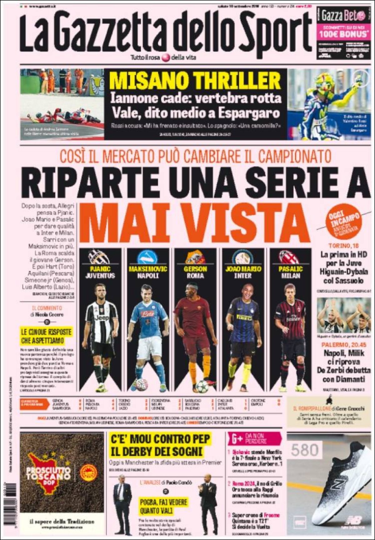 Ce scriu azi ziarele de sport din lume (10 septembrie 2016)