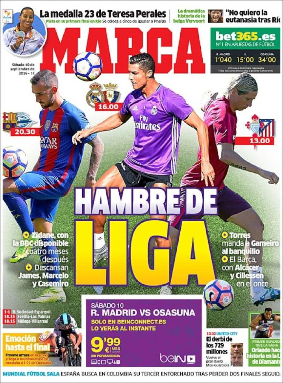 Ce scriu azi ziarele de sport din lume (10 septembrie 2016)