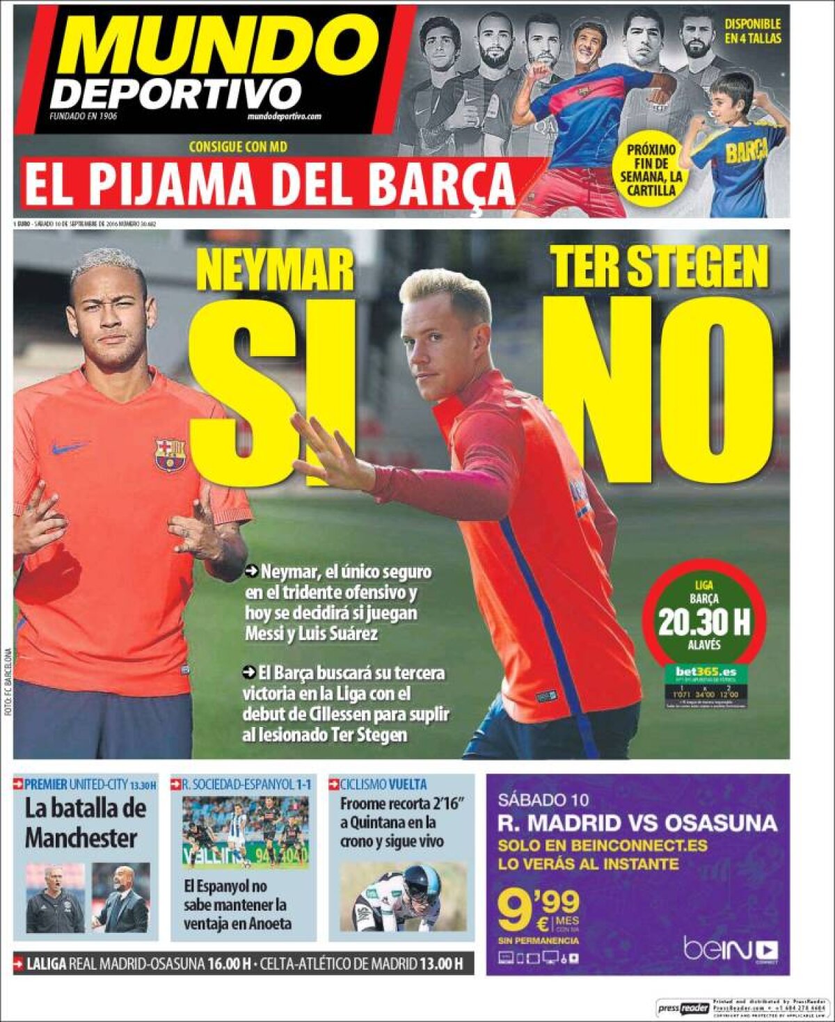 Ce scriu azi ziarele de sport din lume (10 septembrie 2016)