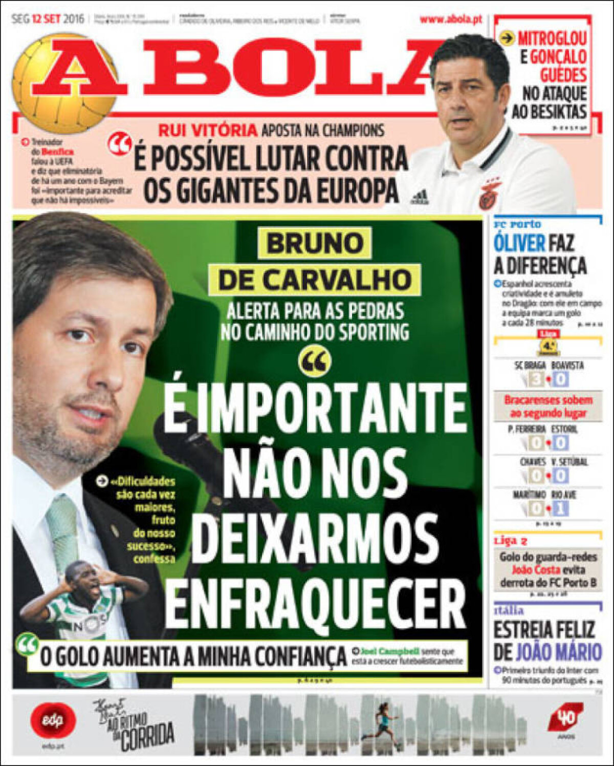 Ce scriu azi ziarele de sport din lume (12 septembrie 2016)