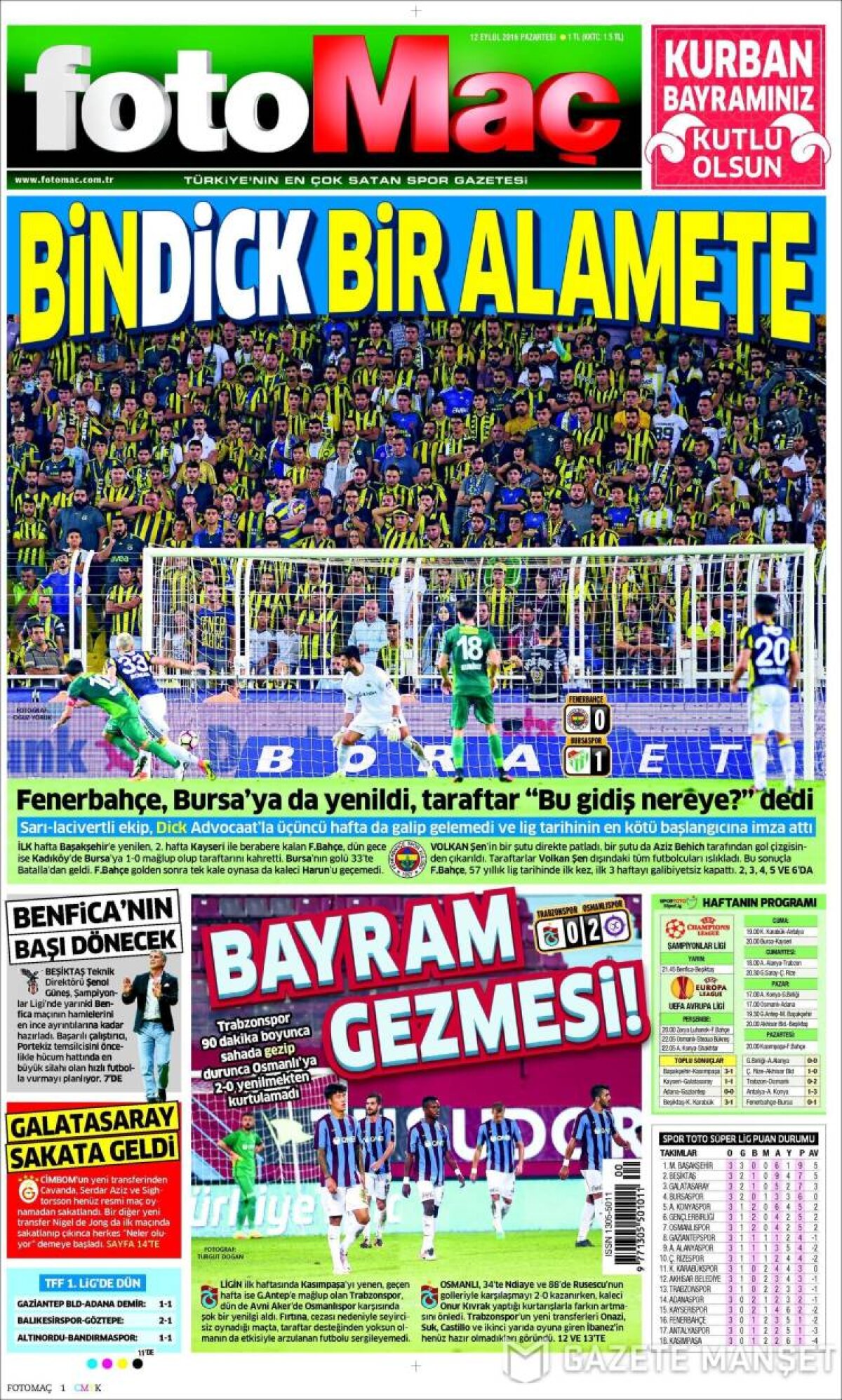 Ce scriu azi ziarele de sport din lume (12 septembrie 2016)