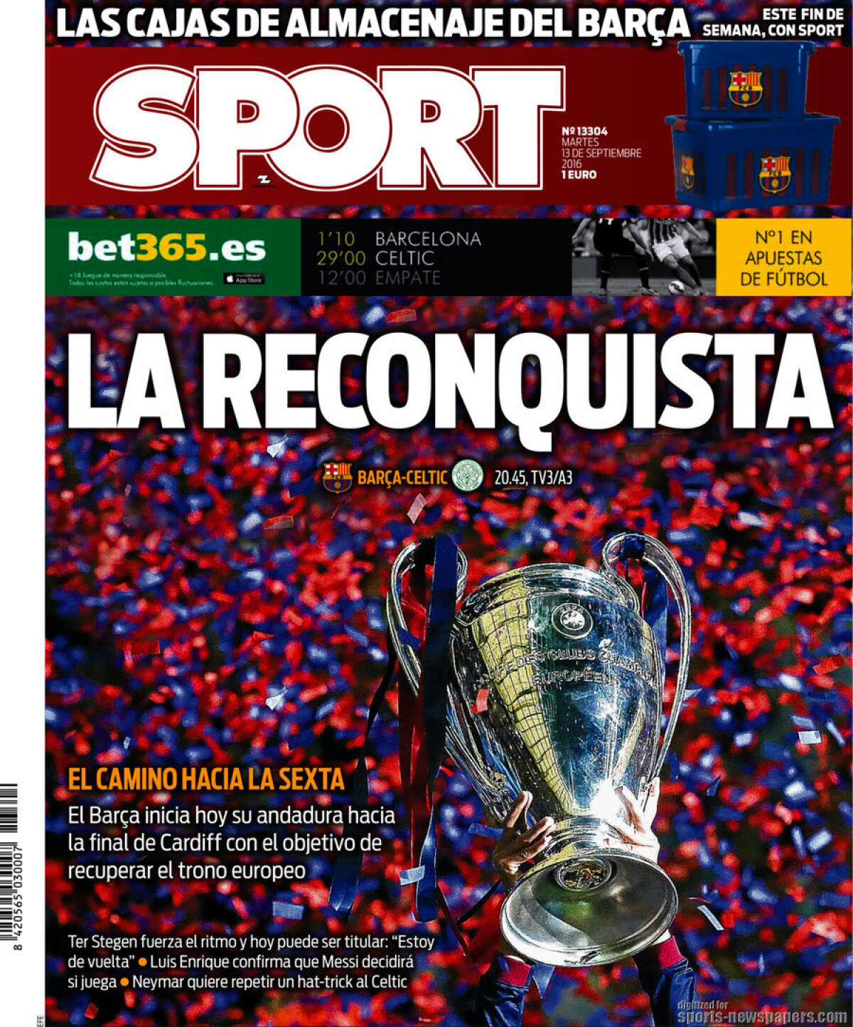 Ce scriu azi ziarele de sport din lume (13 septembrie 2016)