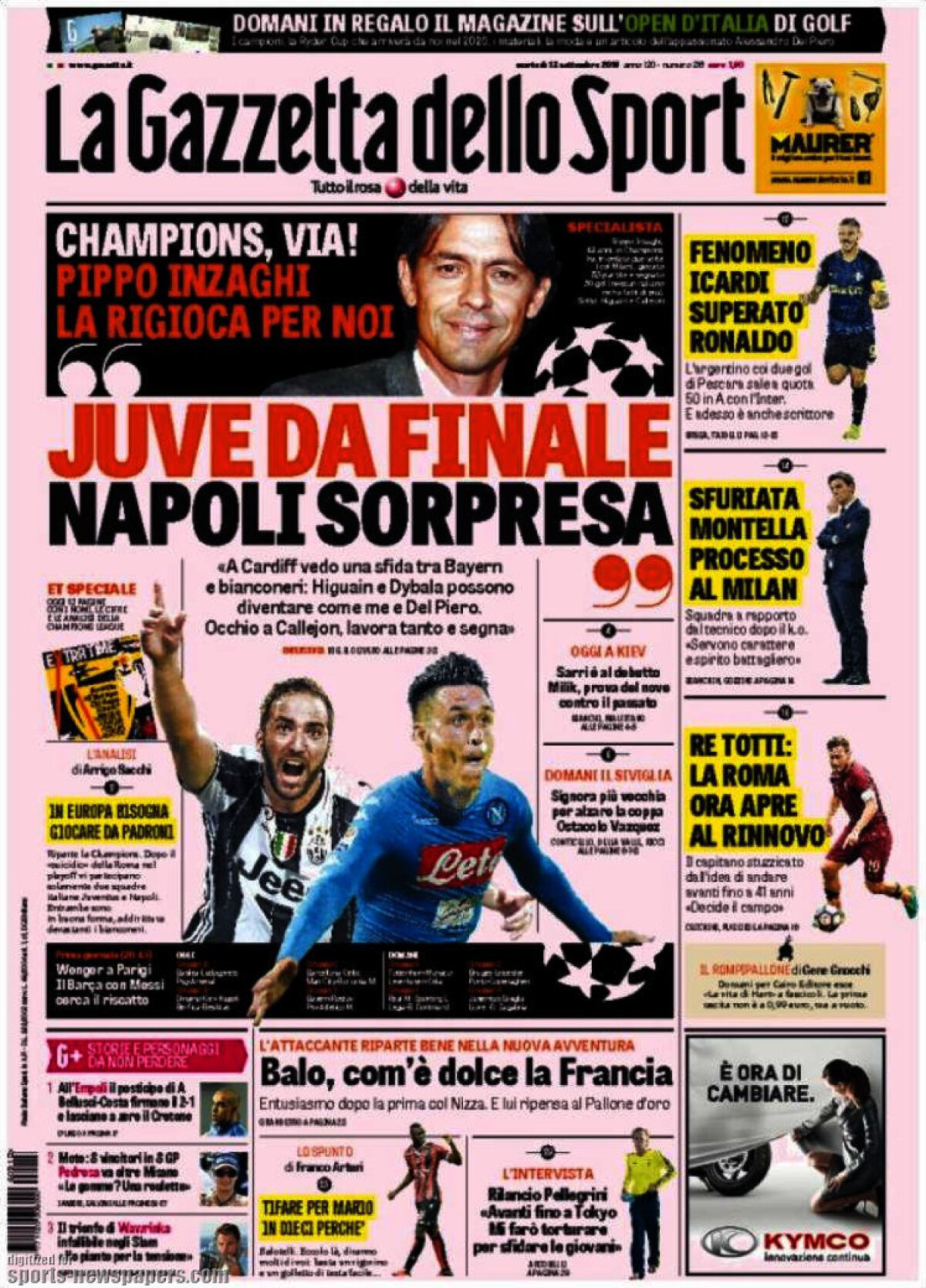 Ce scriu azi ziarele de sport din lume (13 septembrie 2016)