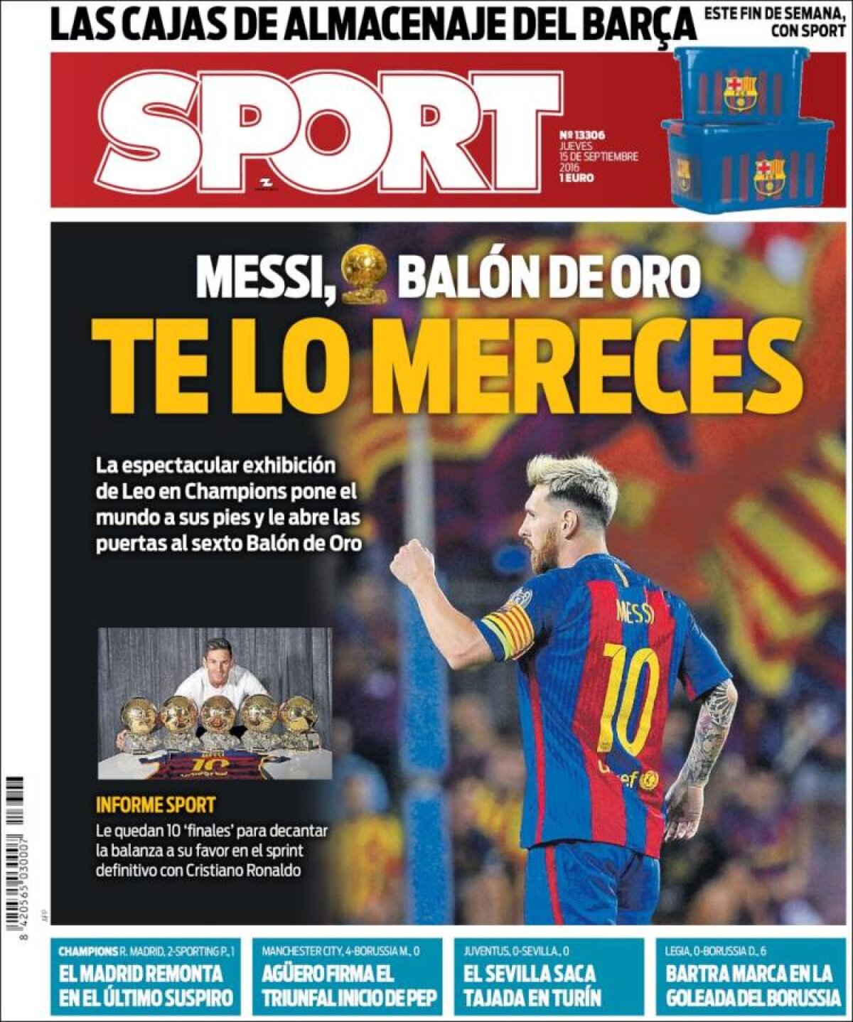 Ce scriu azi ziarele de sport din lume (15 septembrie 2016)