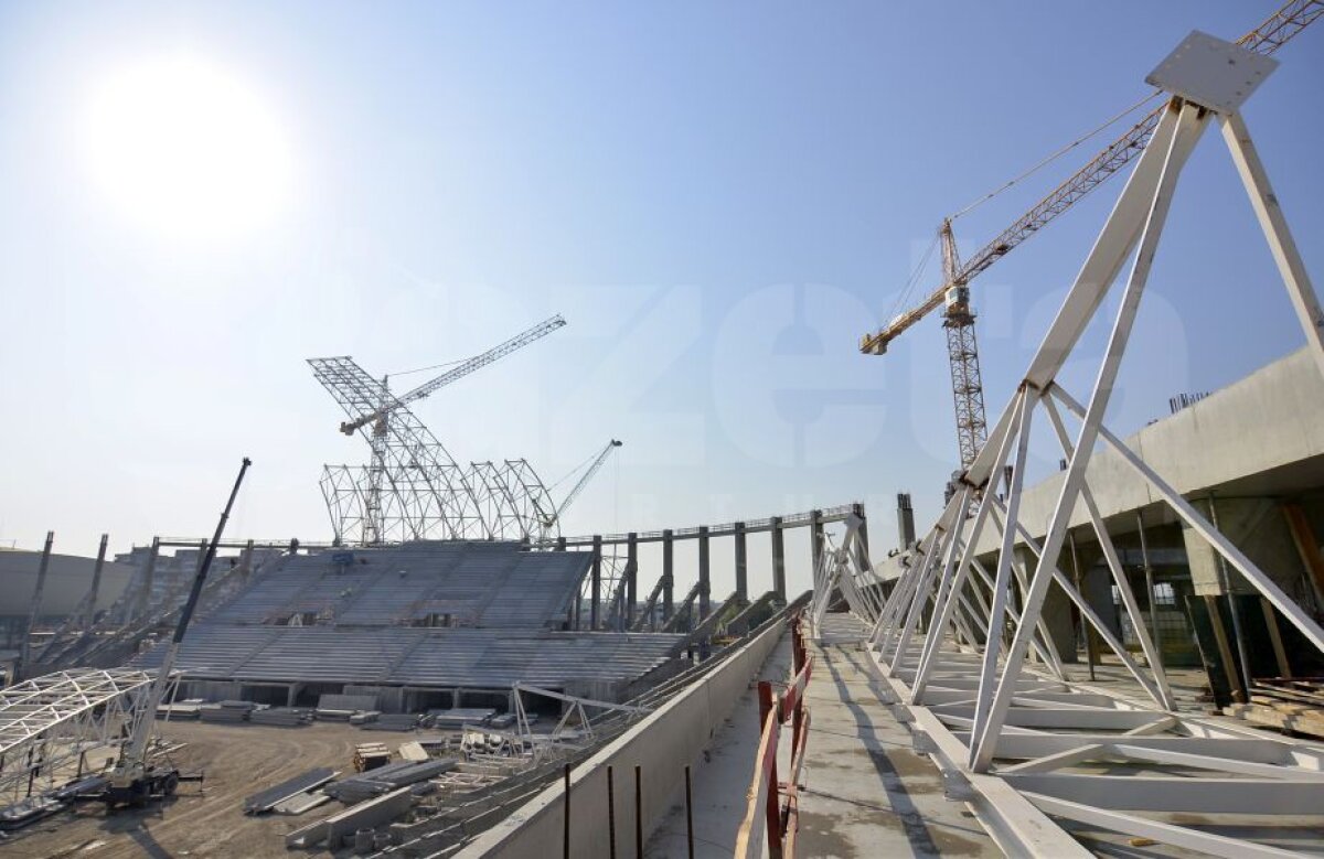 FOTO OZN-ul prinde contur! Imagini spectaculoase cu noul stadion al Craiovei și ultimele detalii de pe șantier
