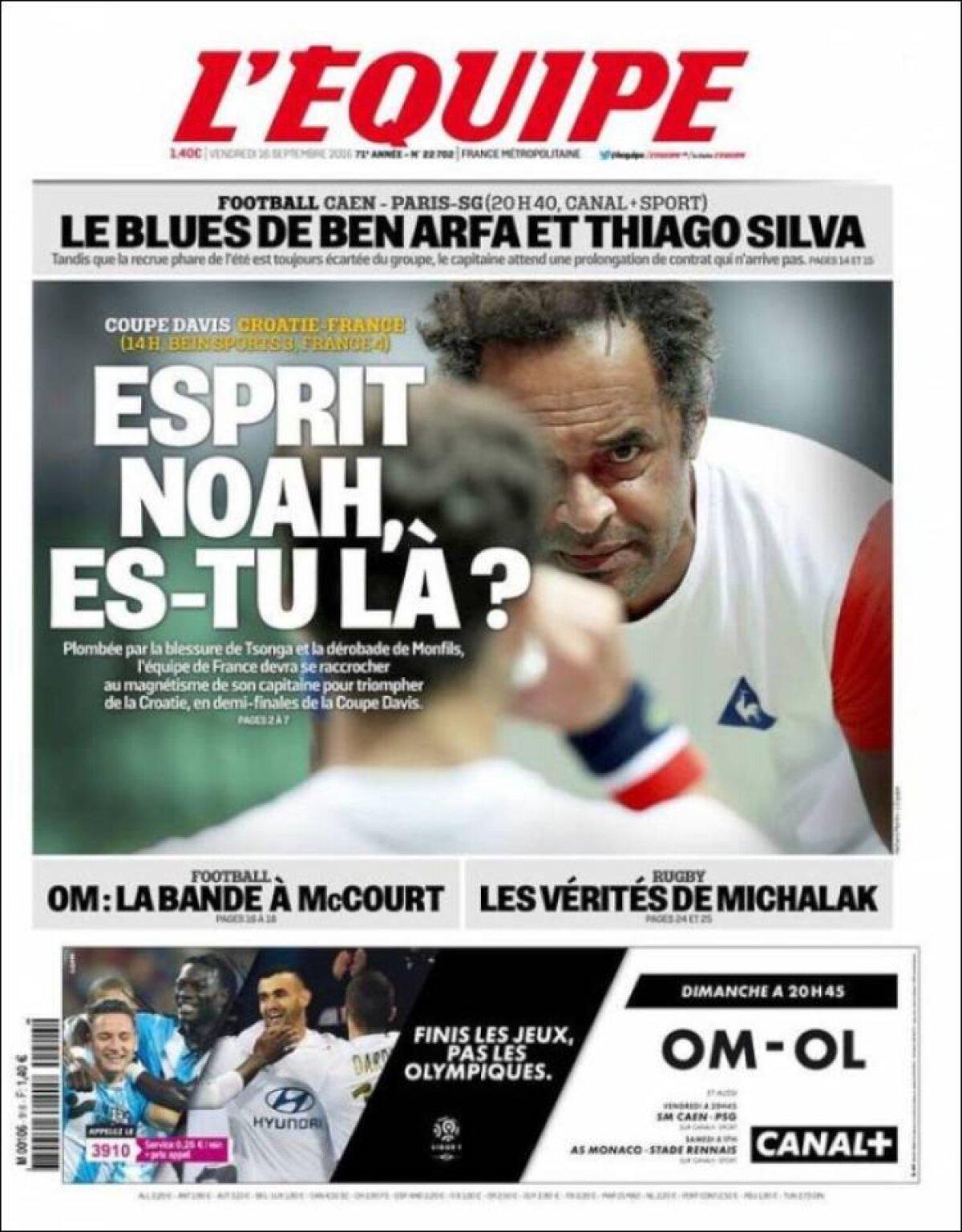 Ce scriu azi ziarele de sport din lume (16 septembrie 2016)